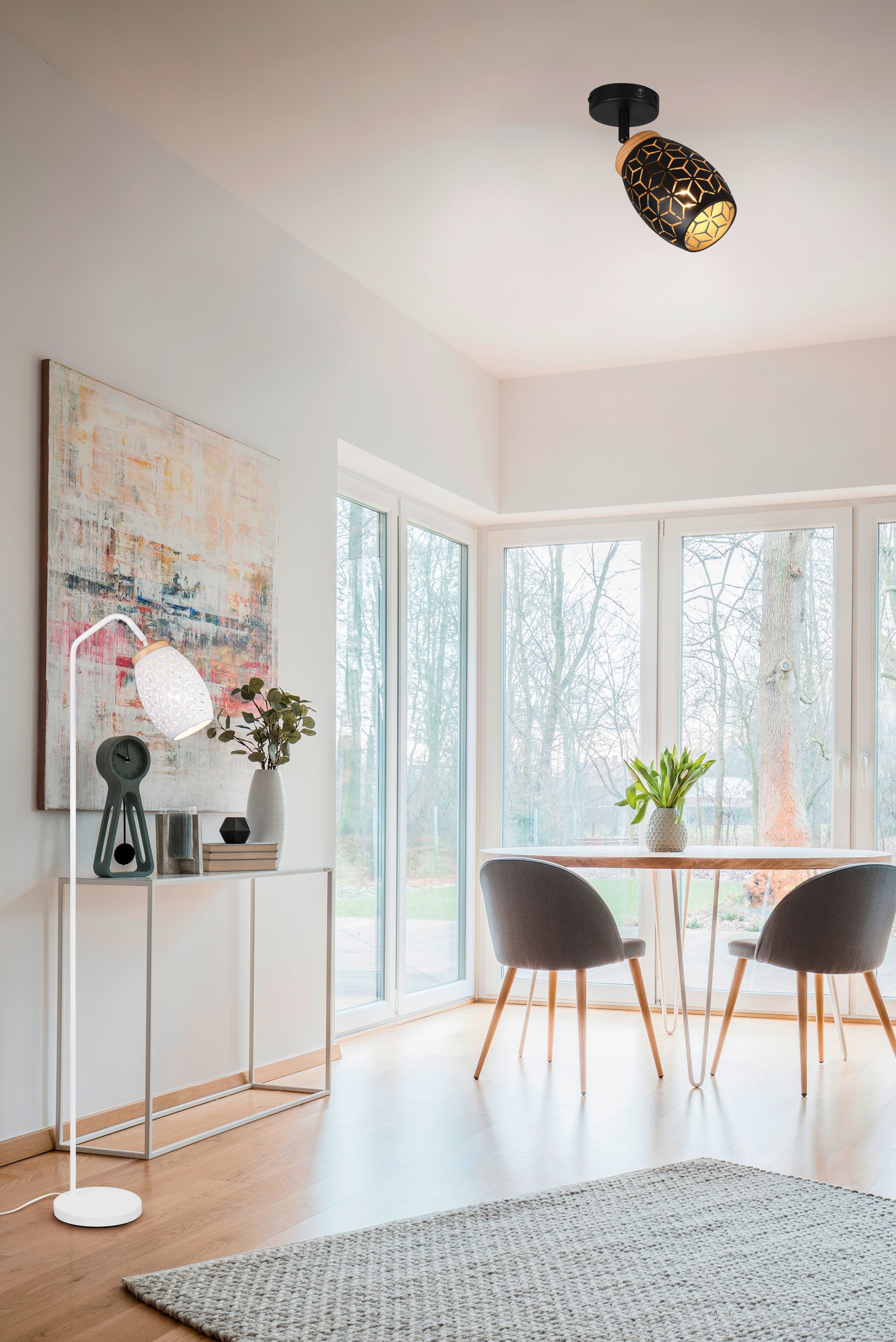 lightling Deckenspot Bill, flexibel schwenkbar, ohne Leuchtmittel, Gestell aus hochwertigem Metall, Ein-/Ausschalter, IP20 Schutz