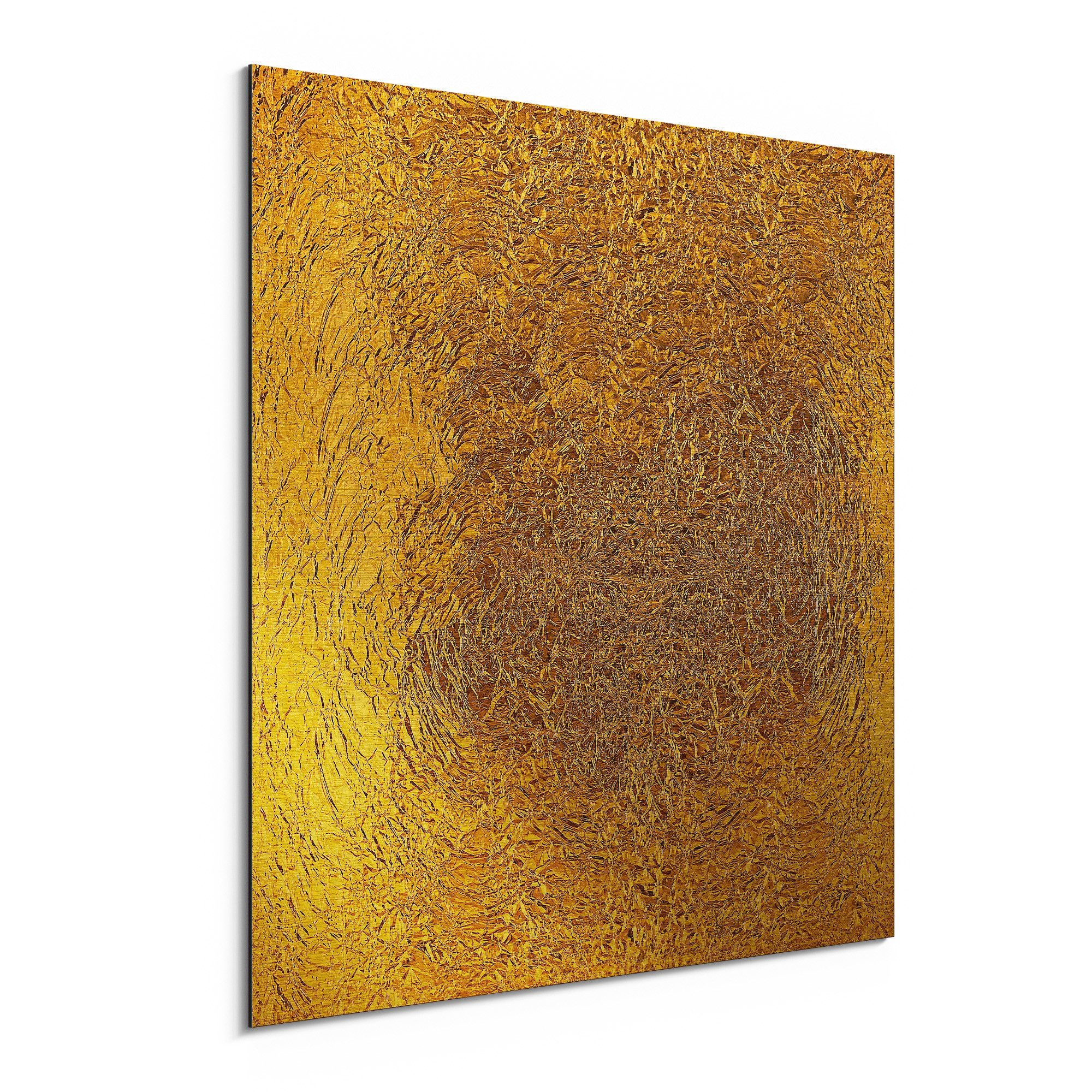 DEQORI Metallbild 'Relief in Goldoptik', Alu Dibond Bild Aluminium Aluverbu günstig online kaufen