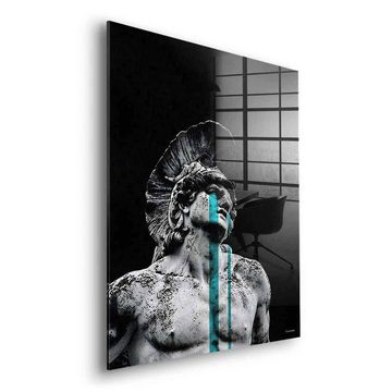 DOTCOMCANVAS® Acrylglasbild Achilles' Tears - Acrylglas, Acrylglasbild Achilles' Tears Achilleus Porträt schwarz grau Wandbild