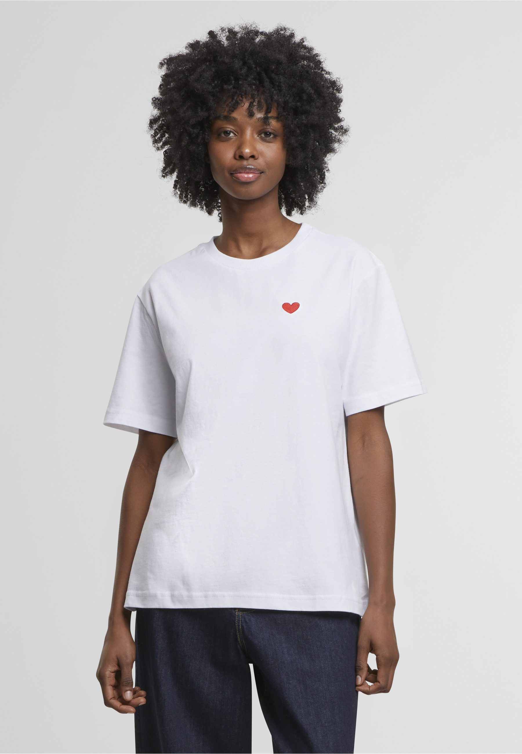 Miss Tee T-Shirt Miss Tee Heart Shape EMB Tee (1-tlg)