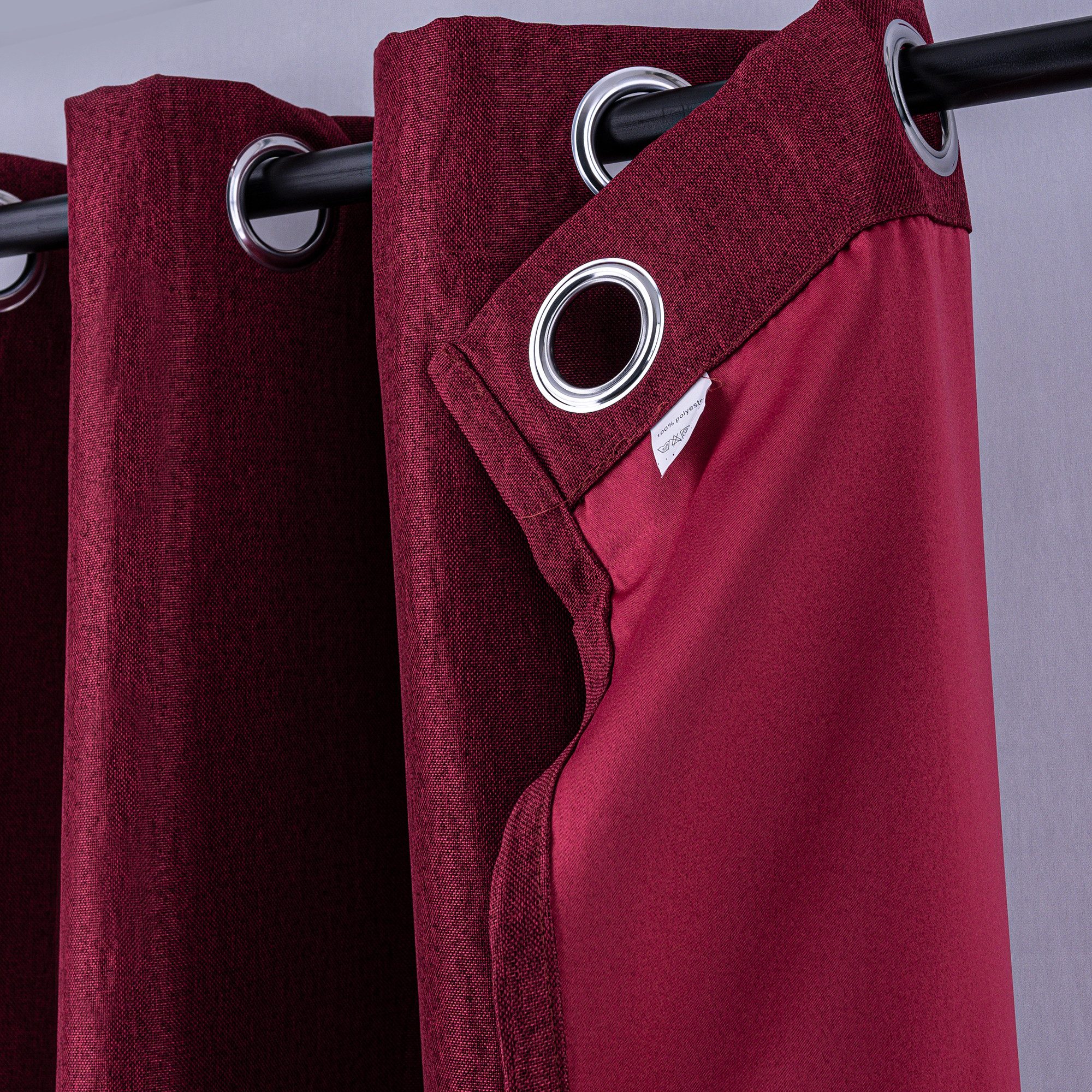 Brilliant Gardine / Grobgewebt / Öse / 140x245cm / Blickdickt / #9006, Blickdicht