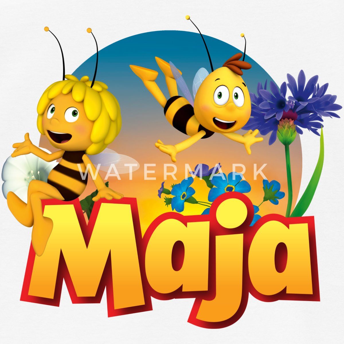 Spreadshirt T-Shirt Biene Maja Zusammen mit Willi Kinder T-Shirt (1-tlg)