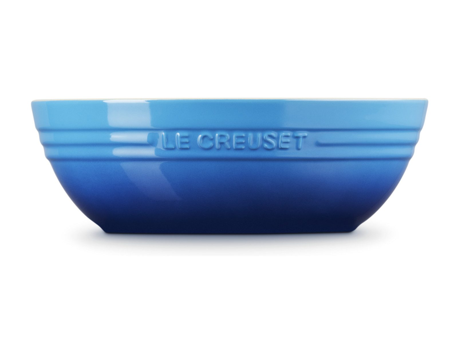 LE CREUSET Servierschale Servierschale rund azure 3,2l, Steinzeug, (Servierschalen)