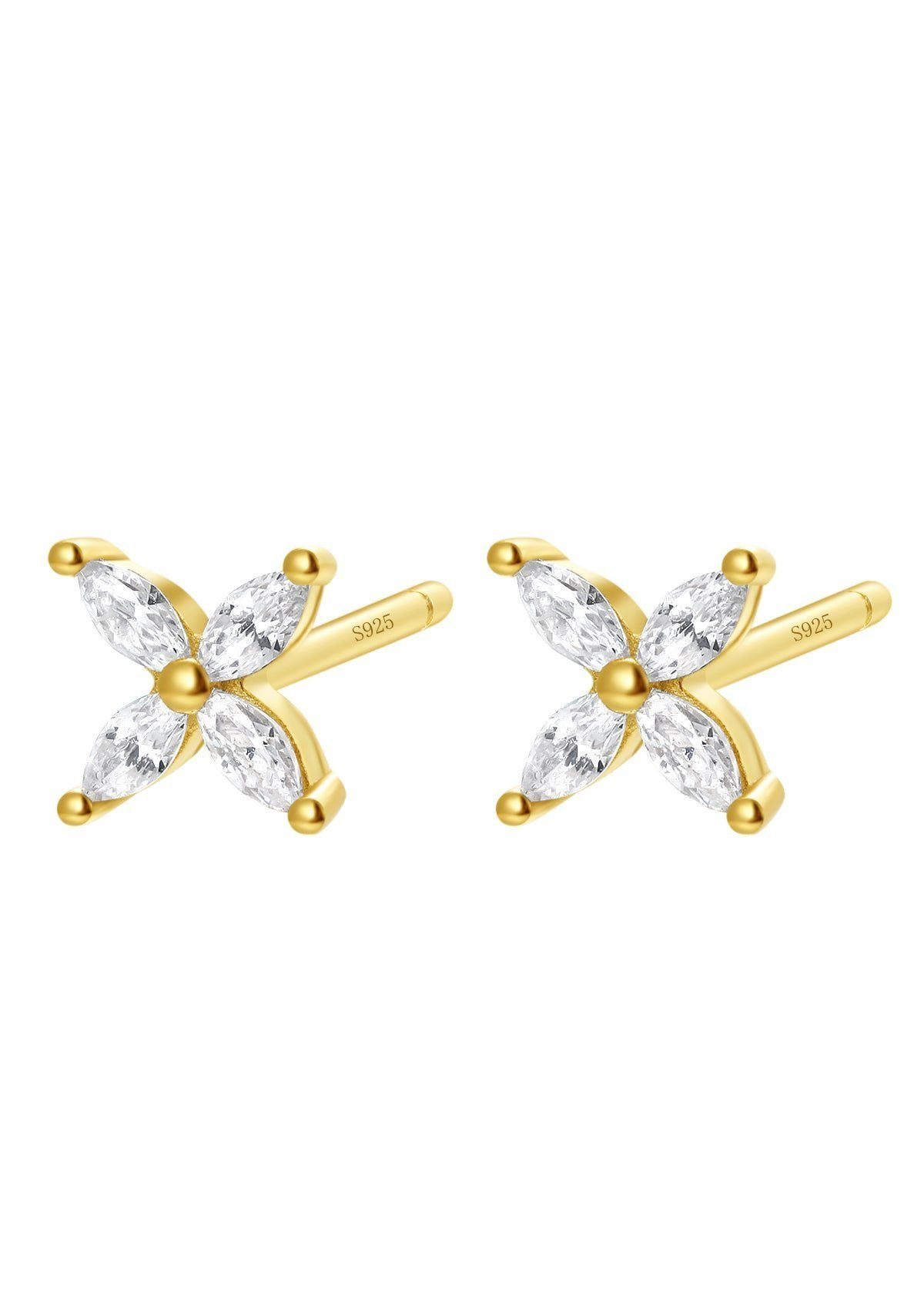 Hey Happiness Paar Ohrstecker Silber Blume günstig online kaufen