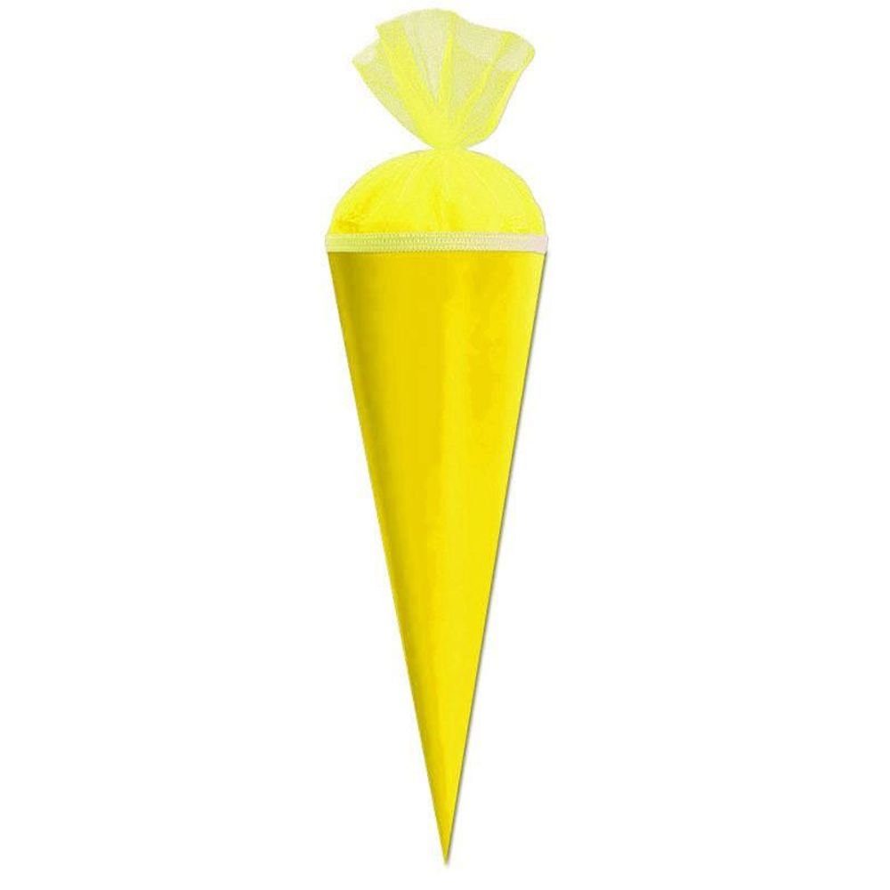 Roth Schultüte, 35 cm, rund, mit Tüllverschluss, Basteltüte für Schulanfang