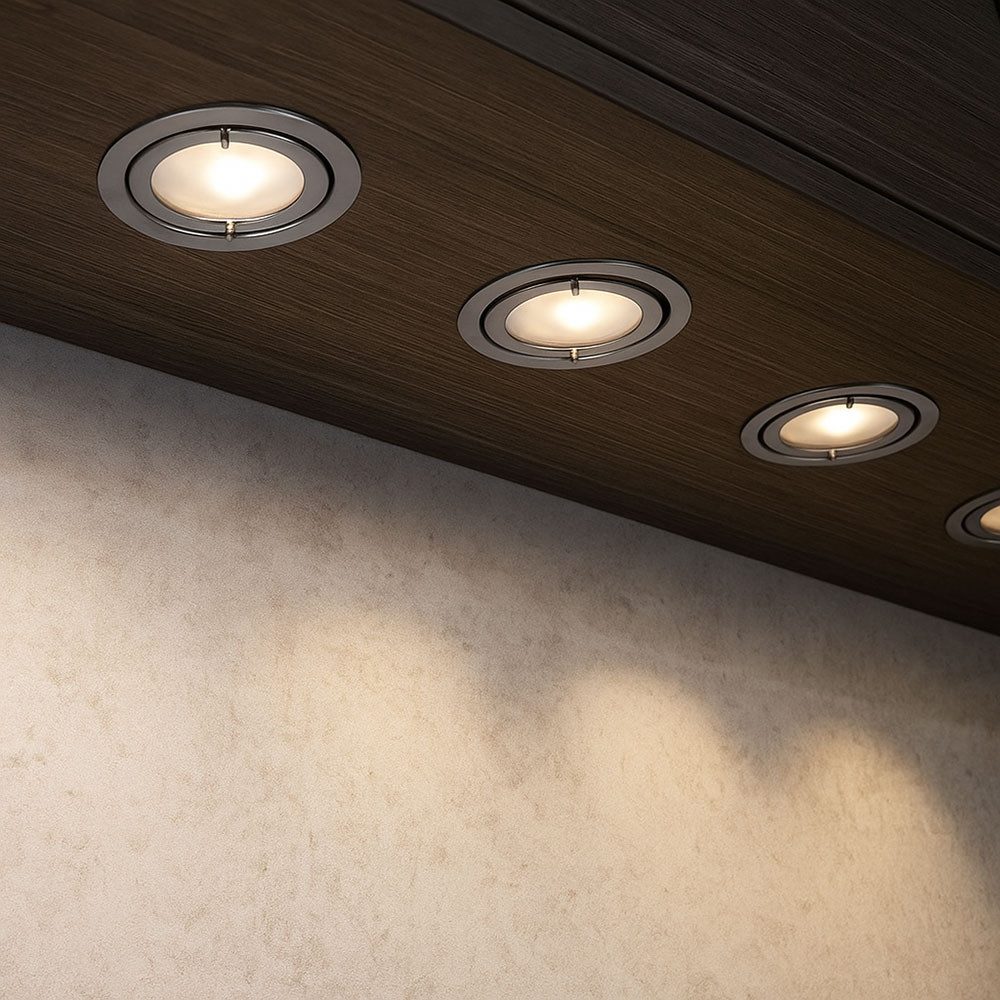 Paulmann LED Einbaustrahler, Leuchtmittel nicht inklusive, 5er Set Einbau Strahler Möbel Schrank Beleuchtung schwenkbar chrom
