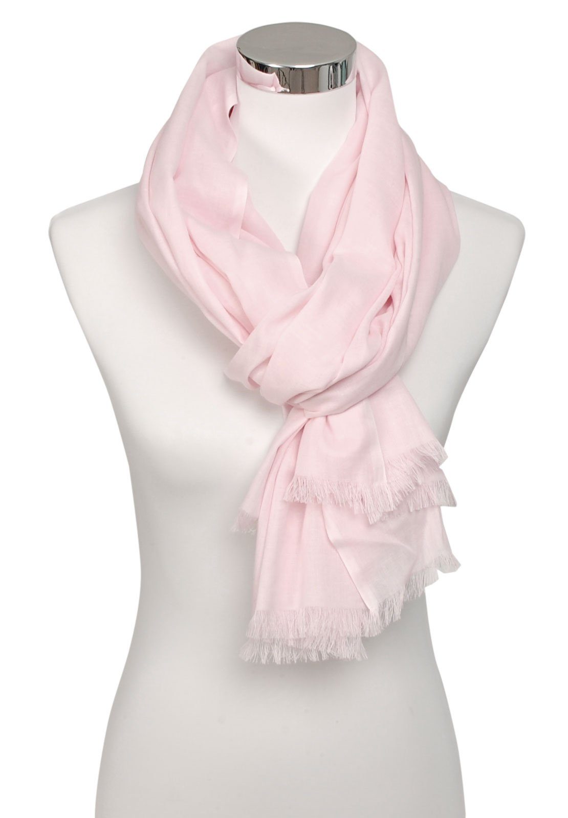 Bovari Schal Damen-Schal aus 100% gekämmter Bio-Baumwolle - handgewebt, - leicht, atmungsaktiv, dünn - Sommerschal in XL Größe 180x70 cm