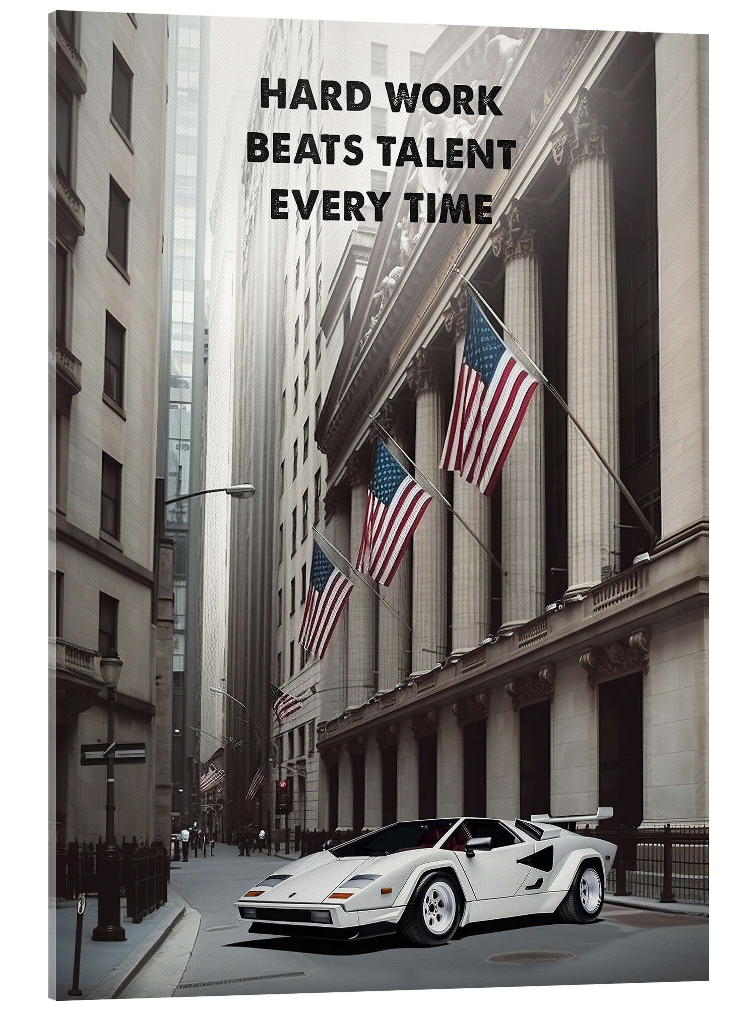 Posterlounge Acrylglasbild 2ToastDesign, Wolf of Wall Street - Hard Work  Beats Talent Every Time, Fotografie