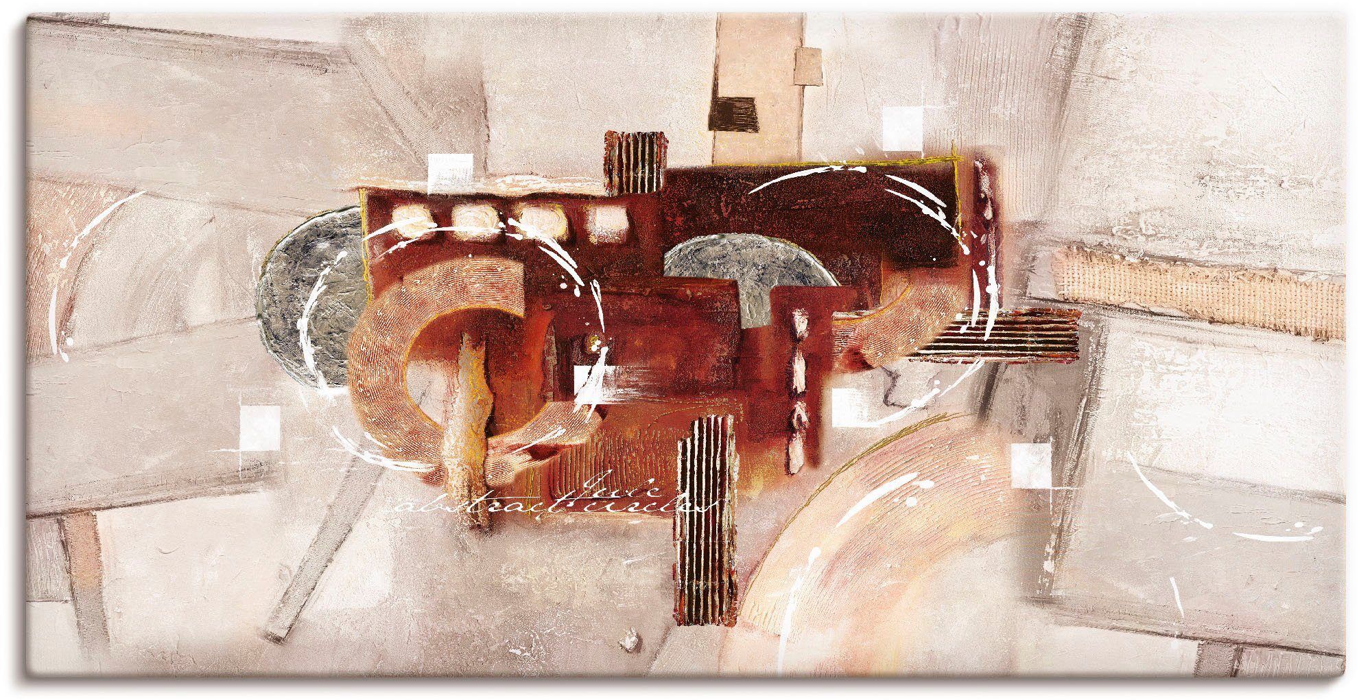 Abstrakte Wandbild Leinwandbild, Wandaufkleber versch. Artland oder Gegenstandslos St), Alubild, in Poster Kreise, (1 Größen als
