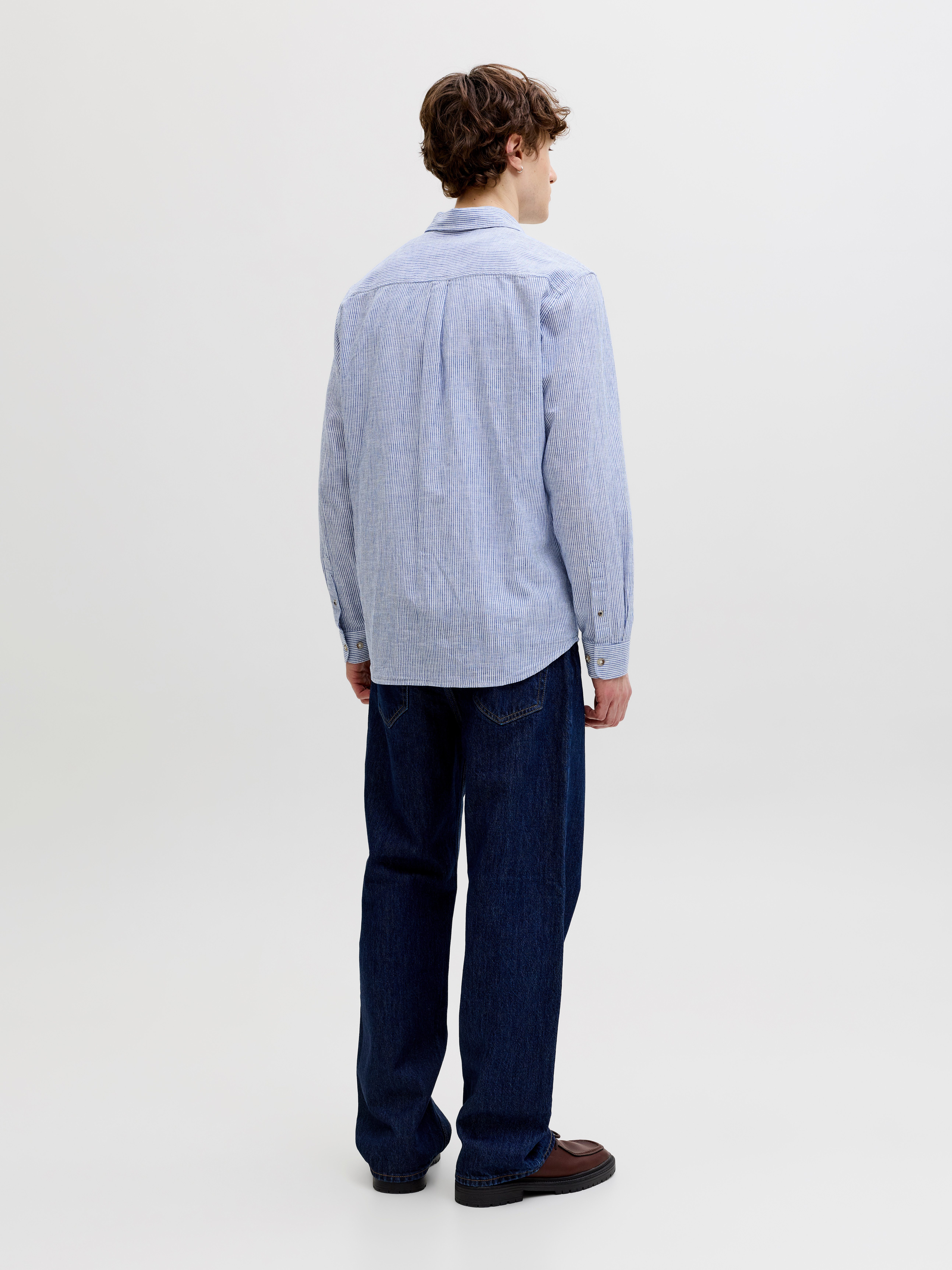 Jack & Jones Langarmhemd JJESUMMER LINEN BLEND SHIRT L/S SN 2PKMP (Packung, 2-tlg)