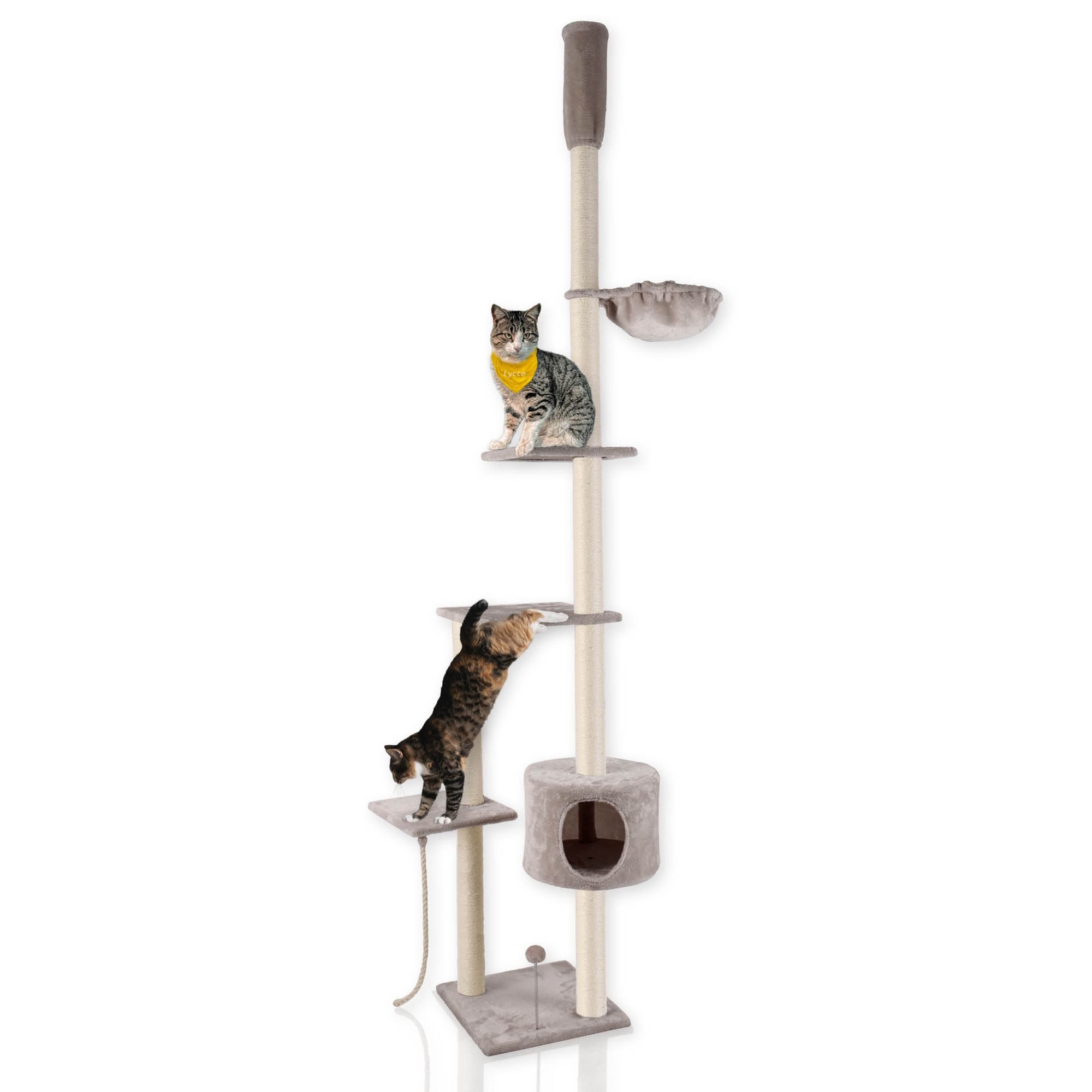 Kratzbaum Lycce Katzenbaum TOWER Kratzbaum deckenhoch Sisal Plüsch