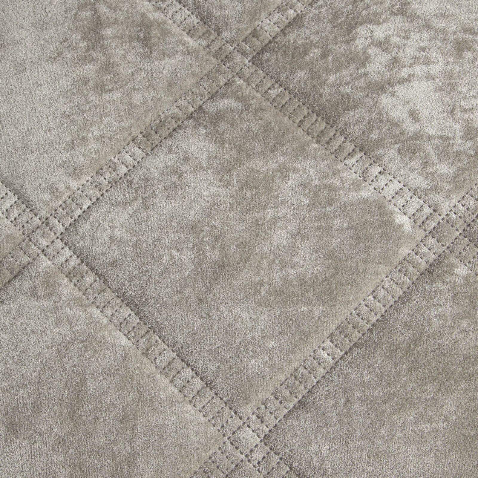 Eurofirany Tagesdecke VELVET, Steppdecke Samtdecke Karomuster Weicher Überwurf Velours