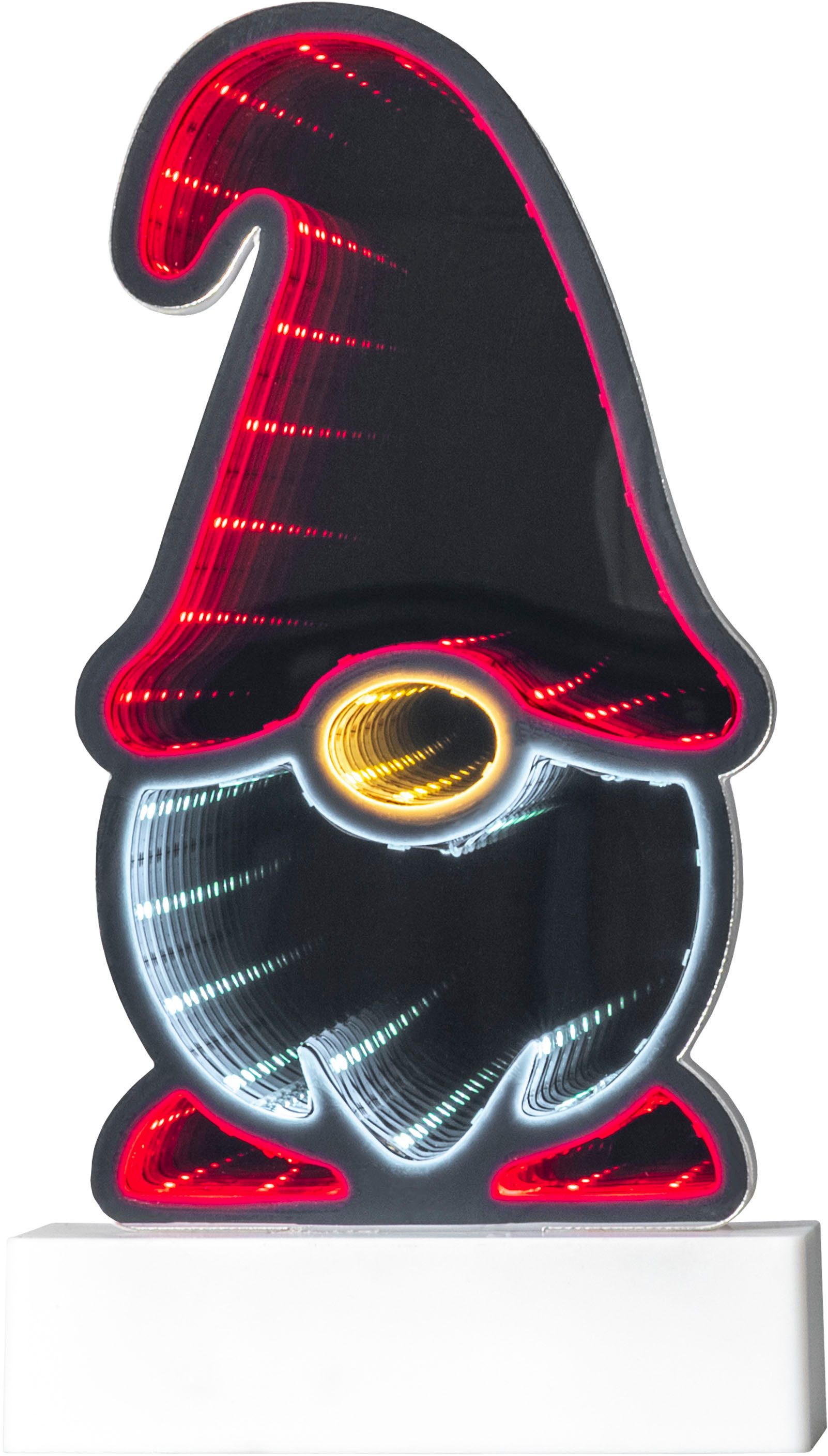 OTTO home LED Dekofigur LED-Wichtel Evvina, LED fest integriert, Warmweiß, Infinity Effekt, Weihnachtsdeko für Innen, beidseitig beleuchte – Bild 4 von 5