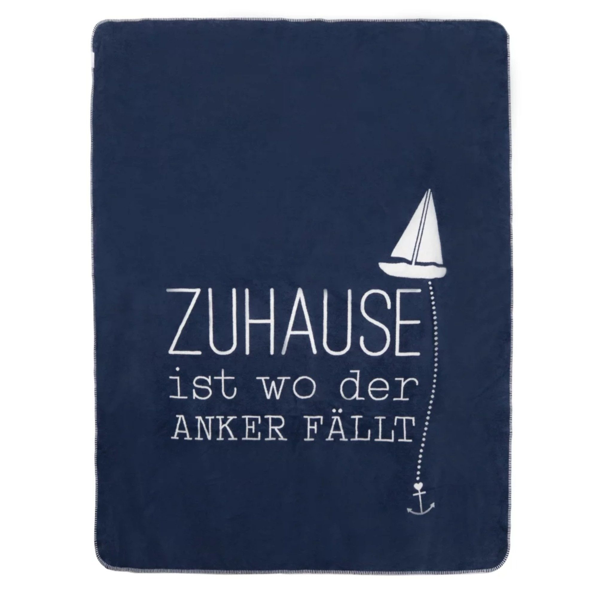 Räder Design Windlicht räder Kuscheldecke Decke Living Zuhause ist wo der Anker fällt 150 x