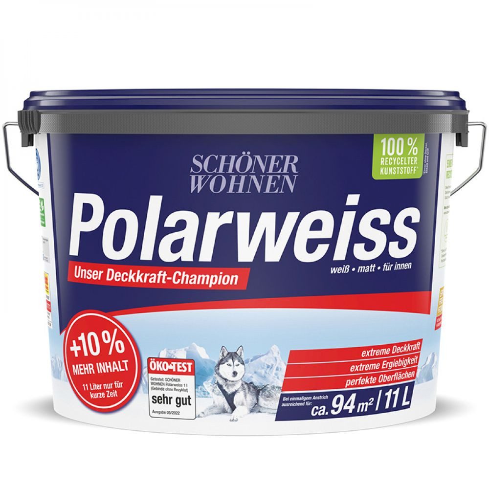 SCHÖNER WOHNEN FARBE Wandfarbe Schöner Wohnen Polarweiss Aktion mit 11,0 Ltr. Wandfarbe weiss