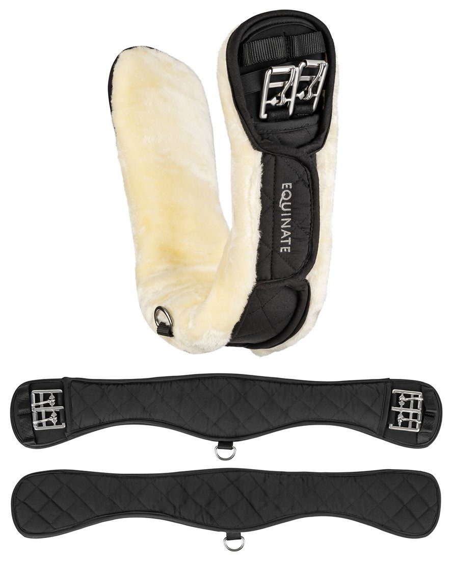 Equinate Sattelgurte Kurzgurt Lakewood mit abnehmbaren synthetischem Lammfell, besonders anschmiegsam