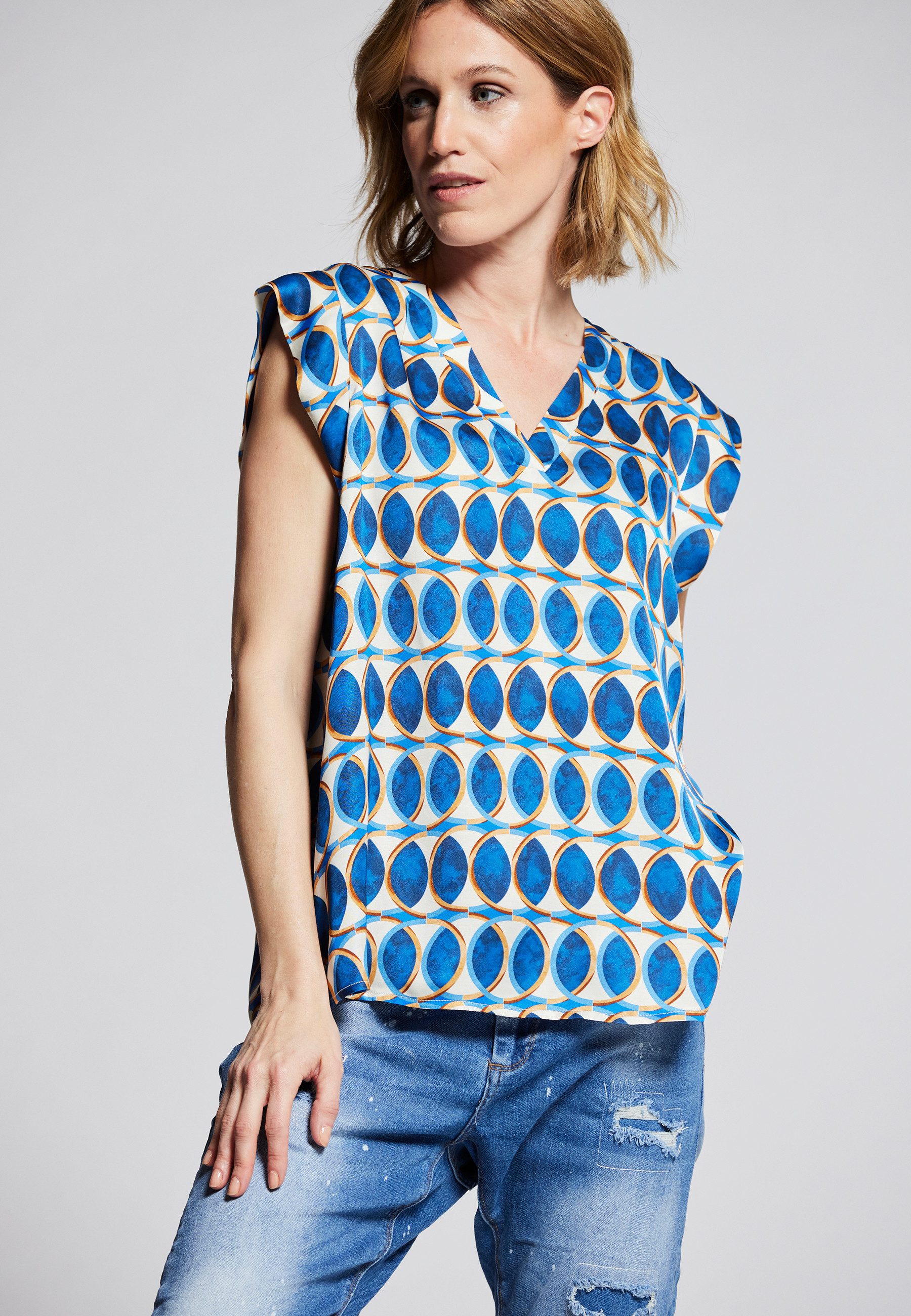 Andijamo-Fashion Shirtbluse LUXURY DOT Print