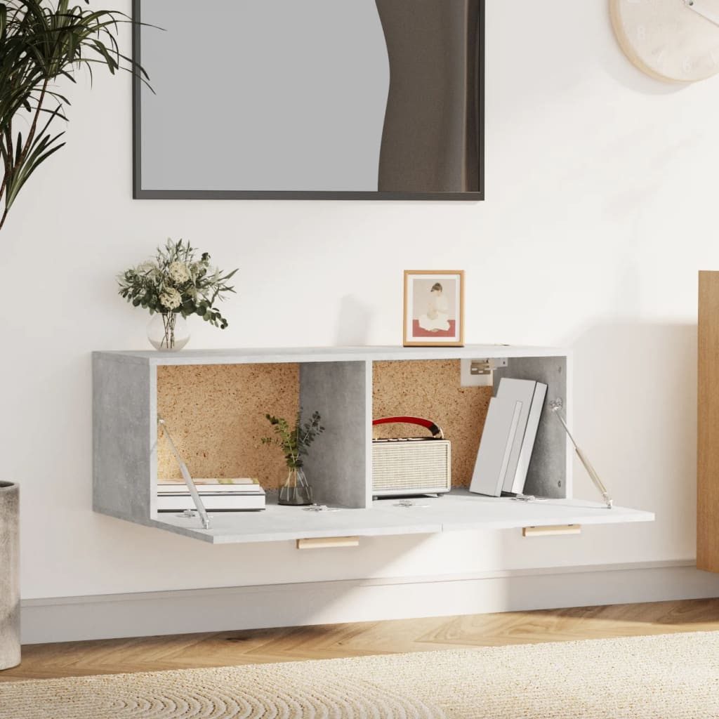 vidaXL Hängeschrank Wandschrank Betongrau 100x36,5x35 cm günstig online kaufen