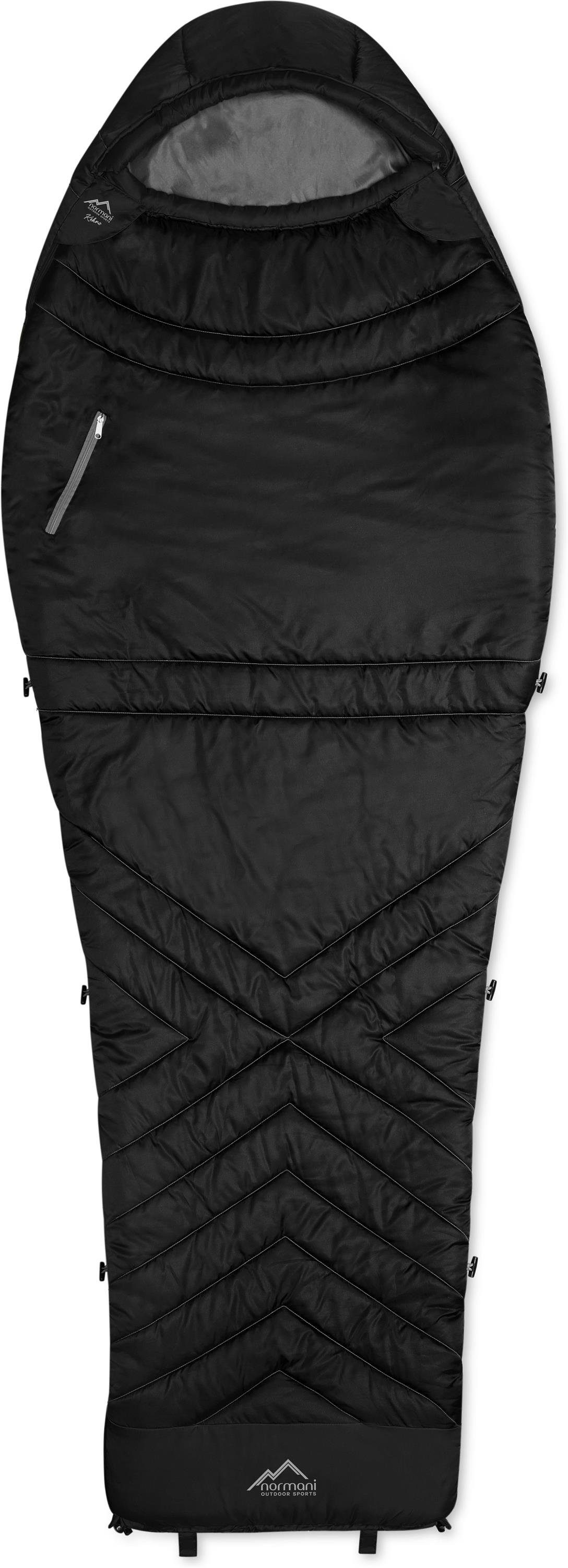 normani Mumienschlafsack Schlafsack Kehno, Wasserdichter Biwack-Schlafsack - Arm- und Beinöffnungen