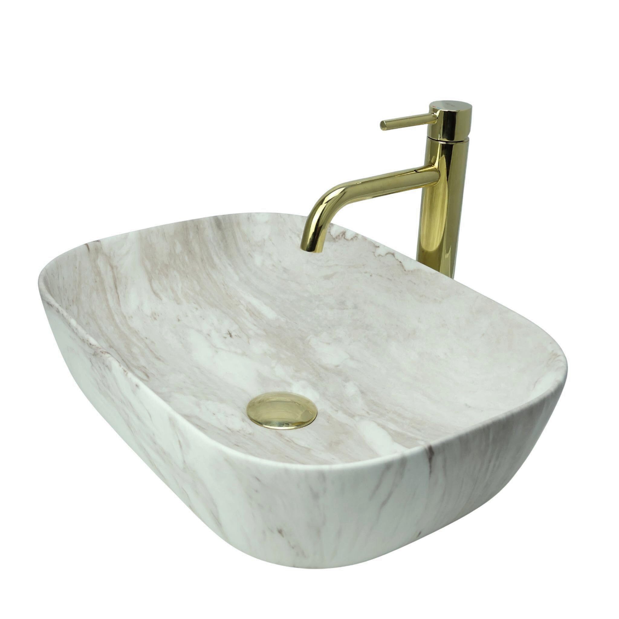 GTM Design Aufsatzwaschbecken BELINDA Modern Waschbeckenm Oval günstig online kaufen