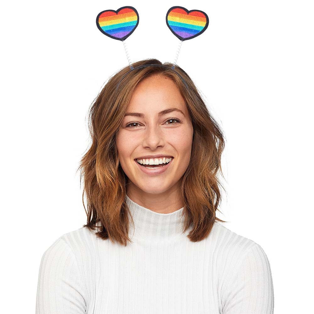 Kostüm Haarreif Herz Regenbogen