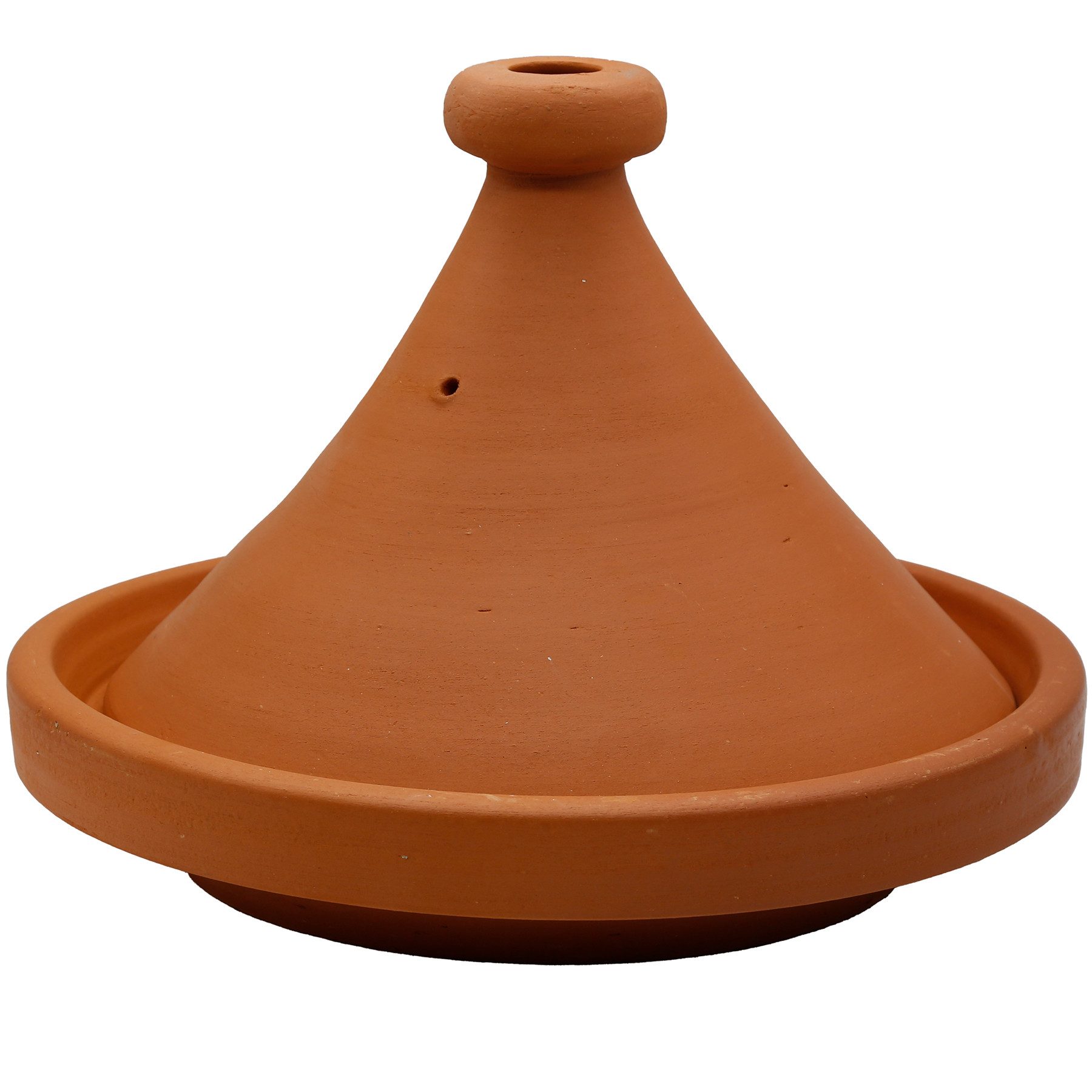 Casa Moro Schmortopf Tajine Kochtopf 34 cm – Authentische, marokkanische Tagine, naturbelassene Lehmerde, Ton (2-tlg), handgetöpfert in Marokko, für 4–6 Personen