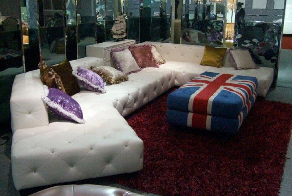 JVmoebel Luxus Ecksofa, Ledersofa Polster Ecksofa Chesterfield Designer Couch