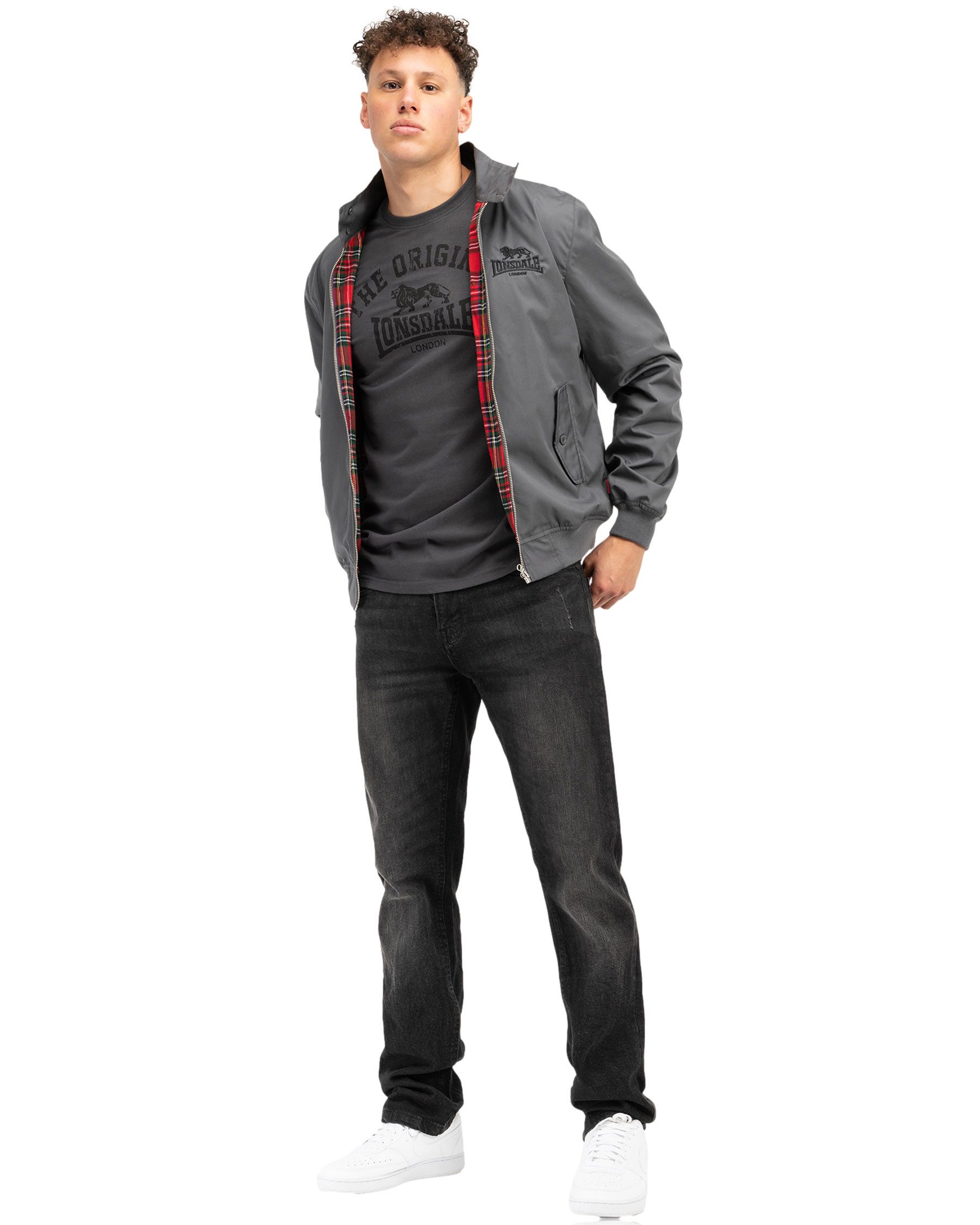 Lonsdale Blusenjacke Lonsdale Harrington Jacke Acton Klassischer Schnitt mit typischem Karofutter