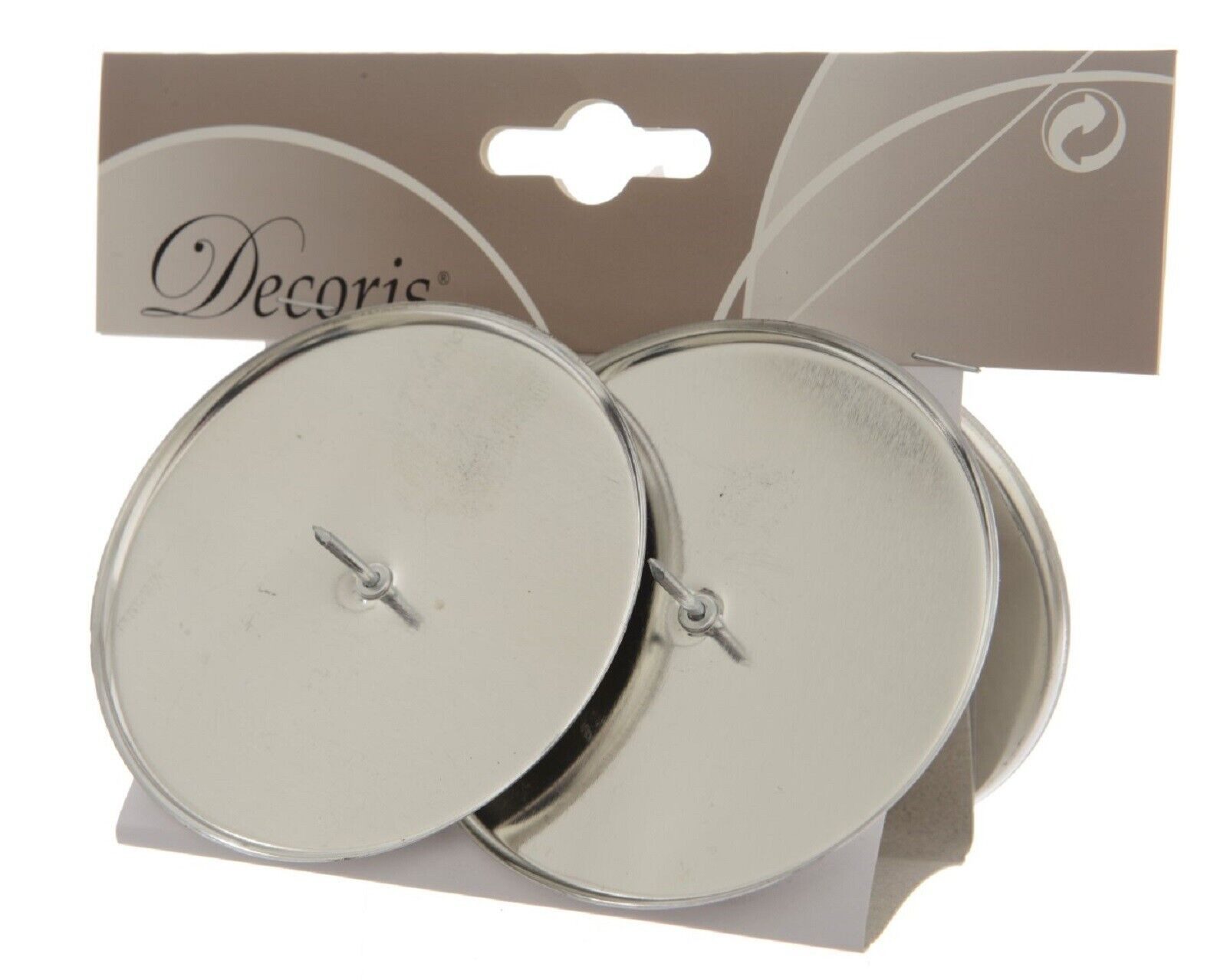 Kaemingk Kerzenhalter Adventskranzkerzenhalter Metall Ø 8 cm 4 Stück silber günstig online kaufen