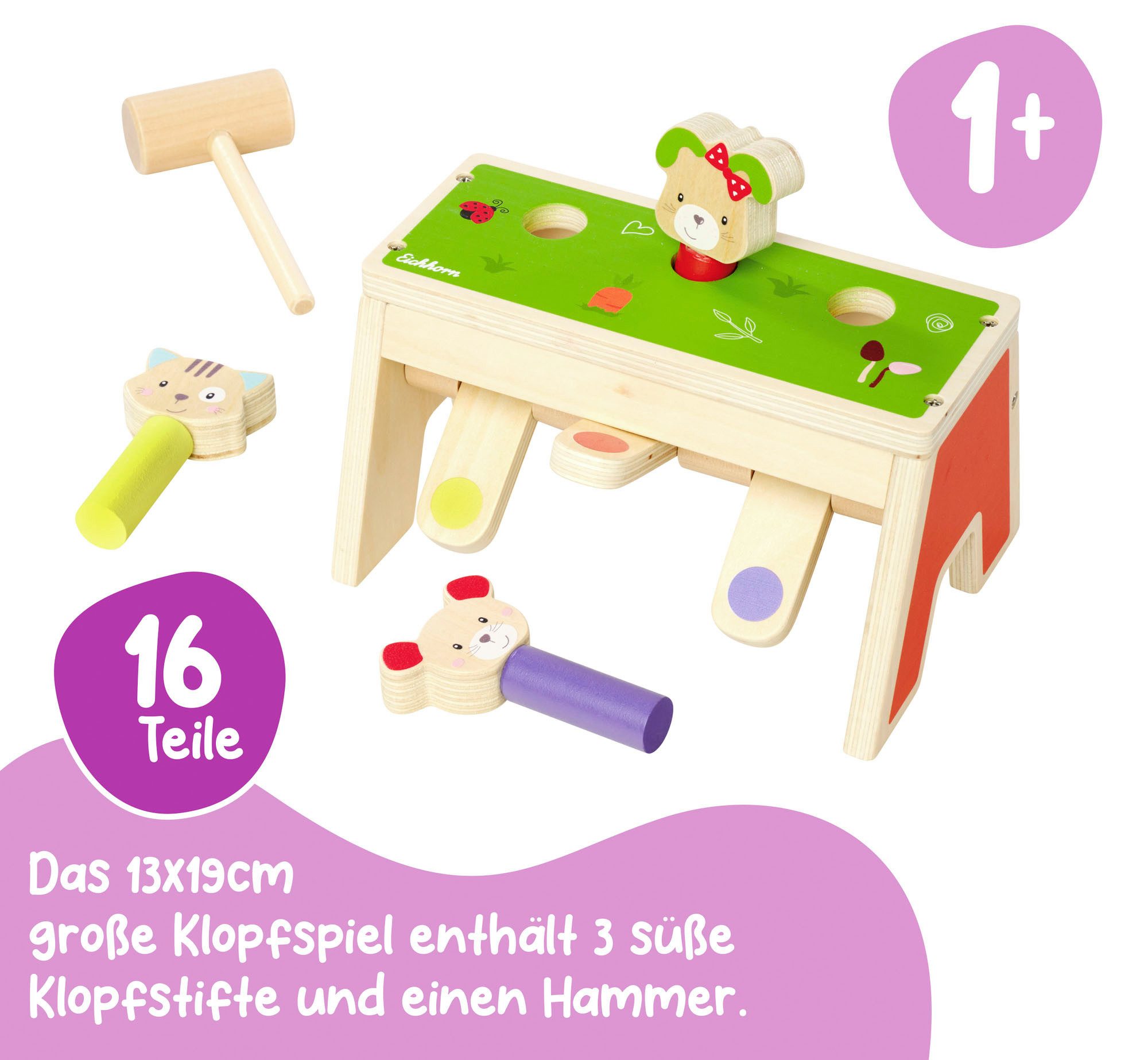 Eichhorn Klopfbank Klopfspiel Pop Up