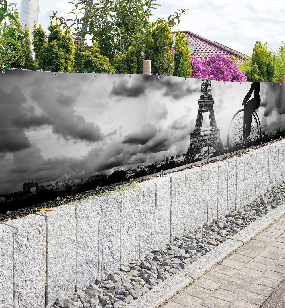 Thumbnail - MyMaxxi Sichtschutzzaunmatten Zaunbanner Hochrad in Paris Sichtschutz Garten Zaun, (Bambus grün)