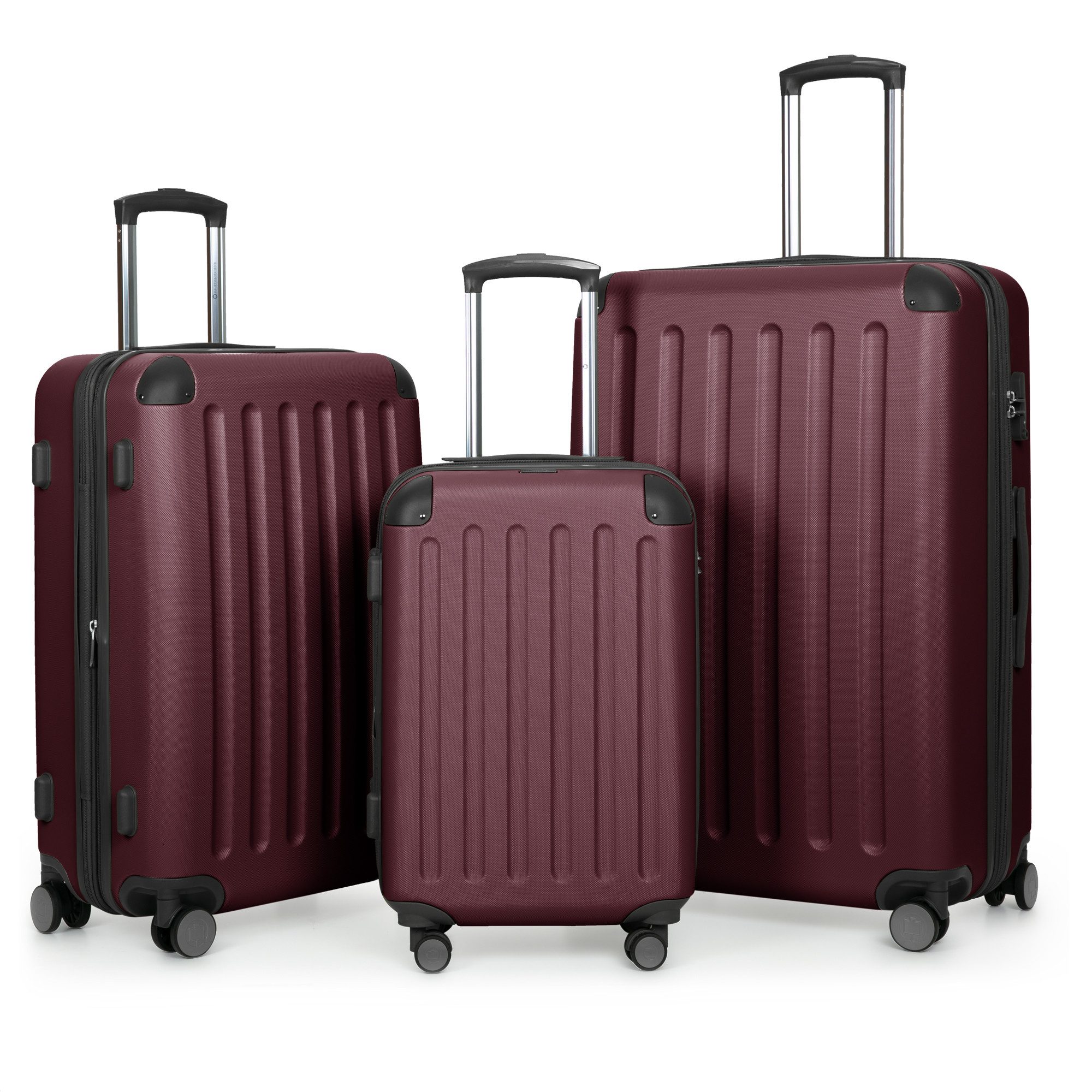 Hauptstadtkoffer Hartschalen-Trolley Spree, 4 Rollen, Kofferset 3tlg Hartschalenkoffer, Erweiterung, ABS, TSA