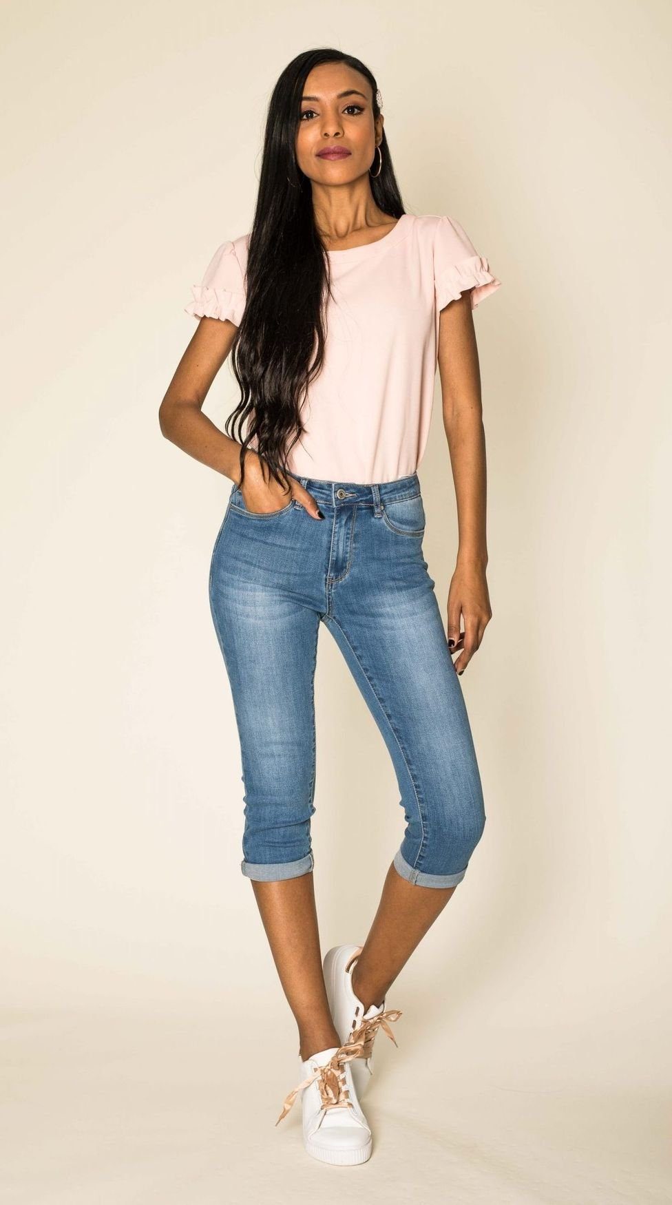 Nina Carter Caprihose Capri Jeans Stretch günstig online kaufen