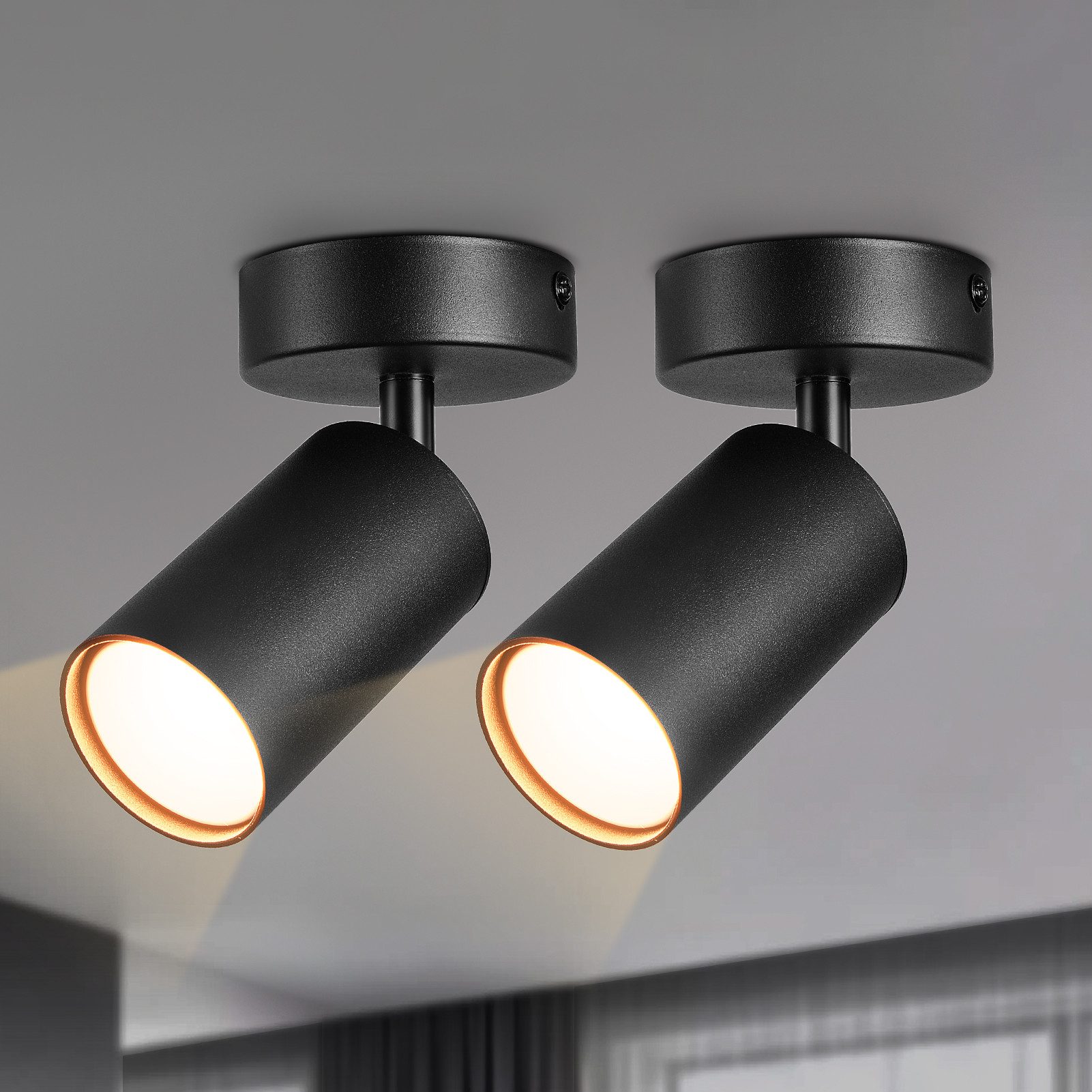 Tukrool Deckenstrahler LED-Deckenstrahler 1/3 Fassung GU10 günstig online kaufen