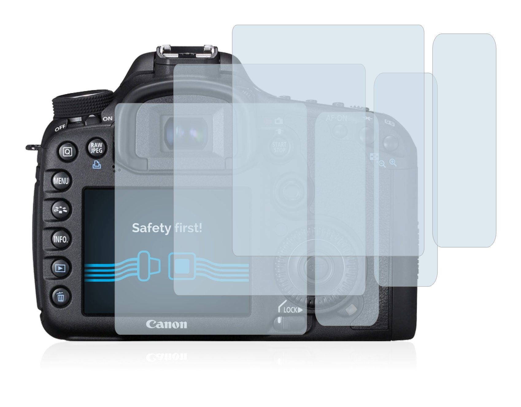 Displayschutz Folie für Canon EOS 7D Kratzfest Antikratz klar 