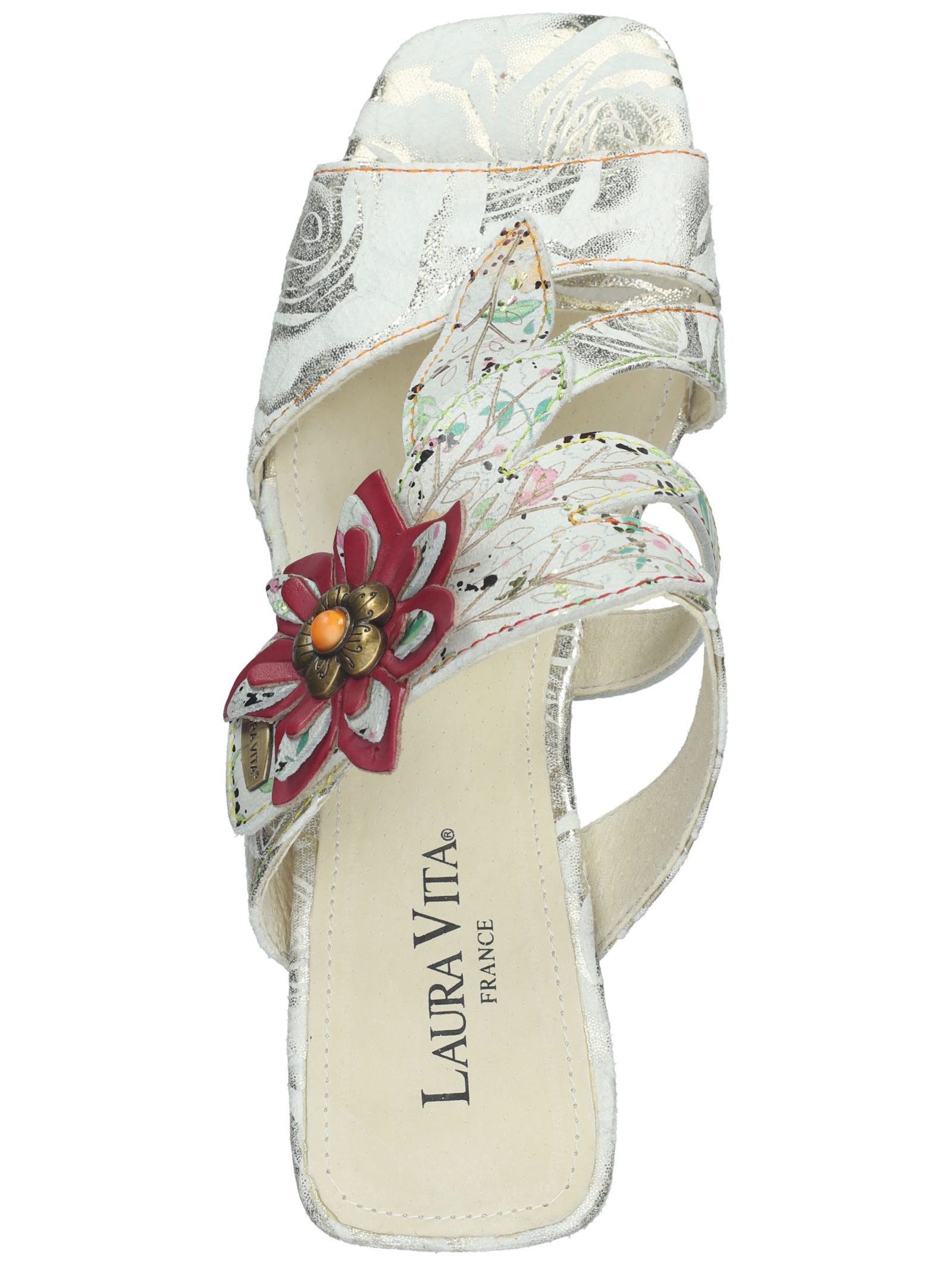 LAURA VITA Pantoletten Leder/Textil Pantolette