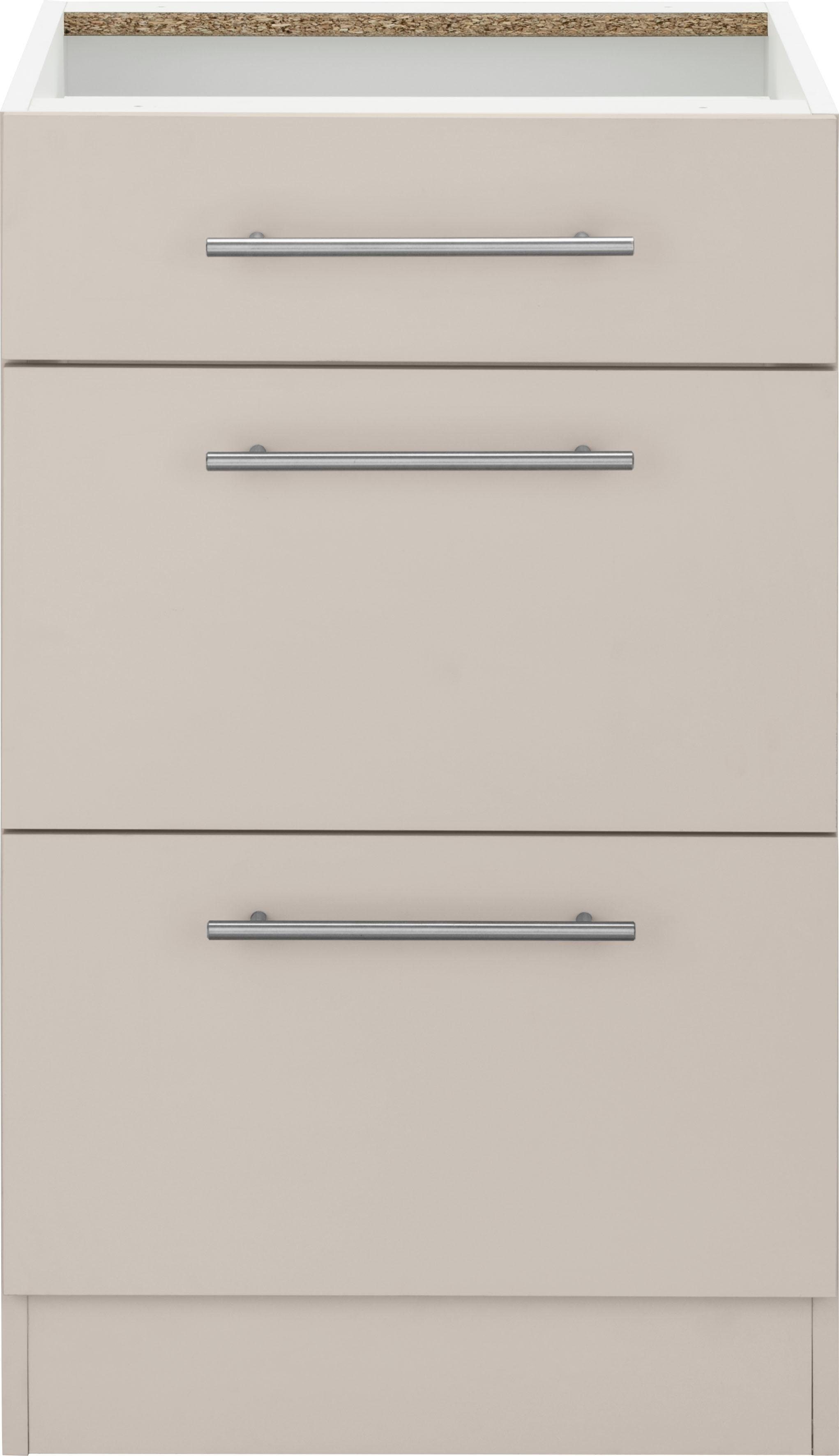 wiho Küchen Unterschrank Cali 50 cm breit, mit 2 großen Auszügen ohne Arbeitsplatte – Bild 2 von 5