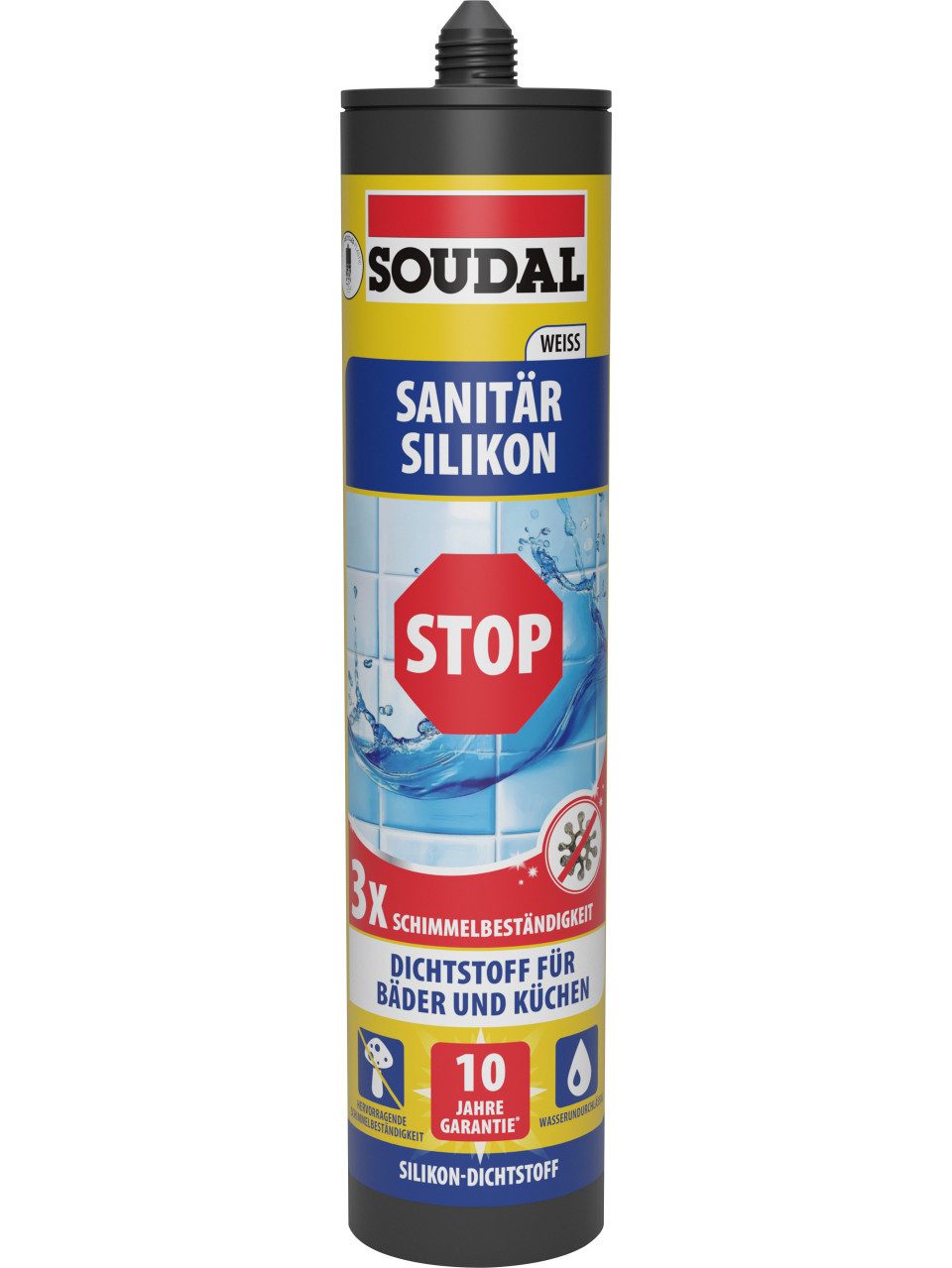 SOUDAL Silikon Soudal Sanitär-Silikon Schimmelstop weiß 300 ml