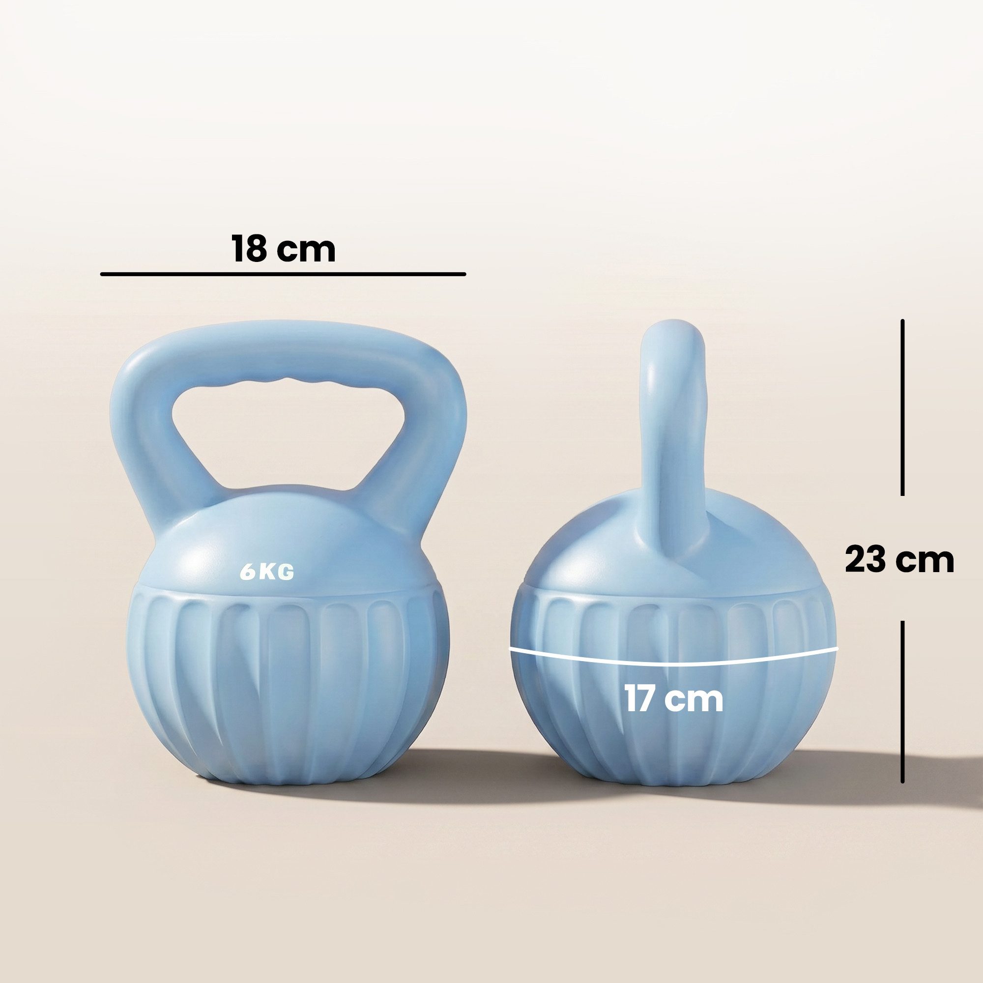 SPORTNOW Kettlebell Kettlebell Kugelhantel mit Sand befüllt für Anfänger, (Kugelhantel, 6 kg Gewicht-Hantel), für Anfänger Zuhause Krafttraining Blau