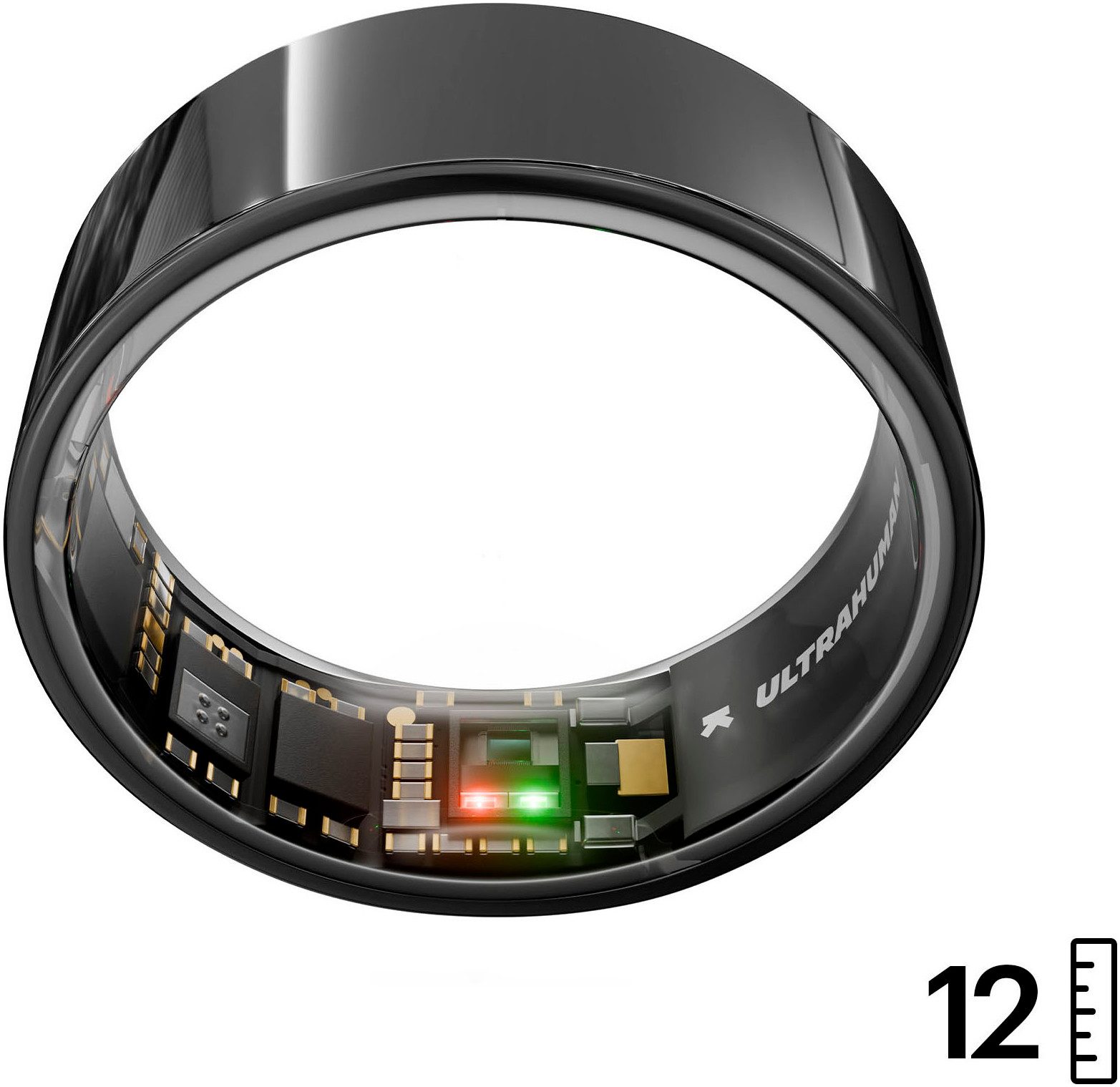 Ultrahuman Activity Tracker Smartring AIR - Size 12, Schlaf- und Fitness-Tracker für Frauen und Männer