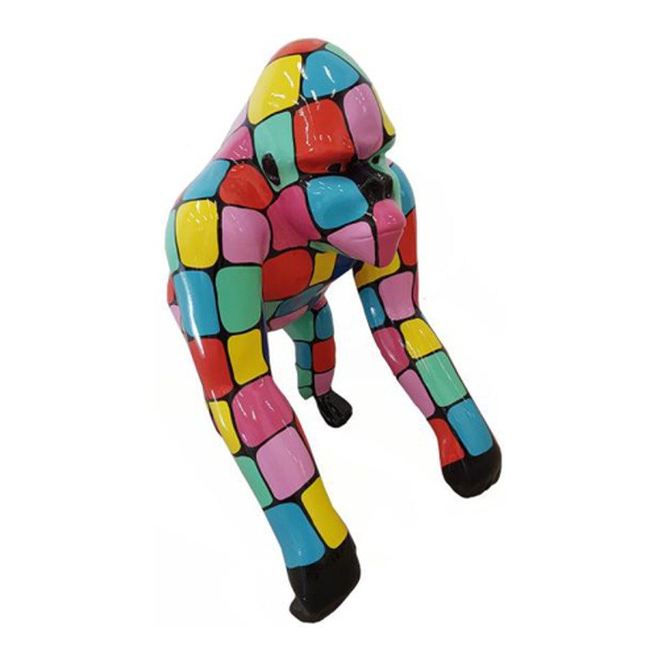 Xlmoebel Dekofigur Bunter Gorilla Statue Skulptur Deko Abstrakte Figur Dekoration, Made in Europa
