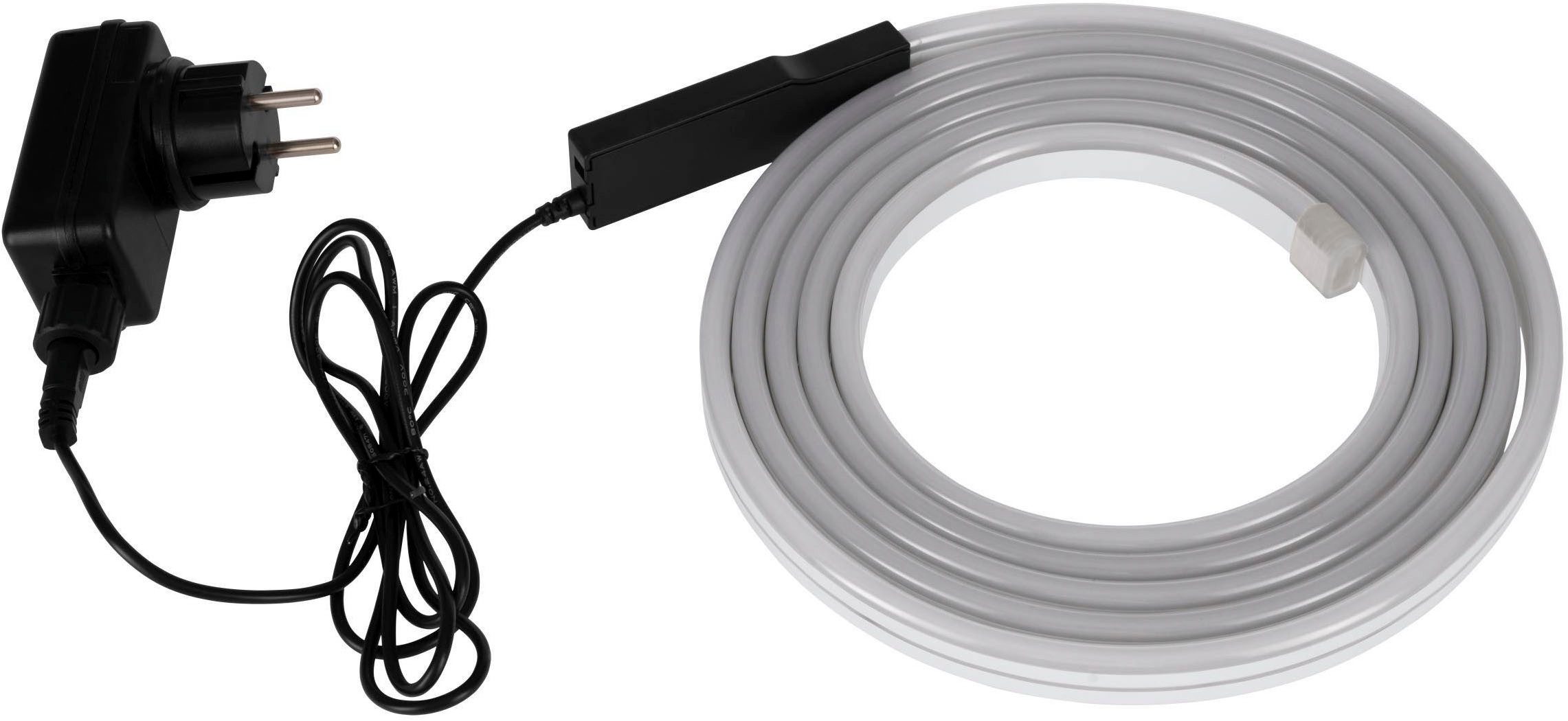 EGLO LED-Streifen Flatneon-z LED Stripe, ZigBee, LED Streifen, Sprachsteuerung, IP44, 1-flammig, Leuchtband/-stab - L300 x B1,8 x H0,8 cm - weiß - 21W inkl.