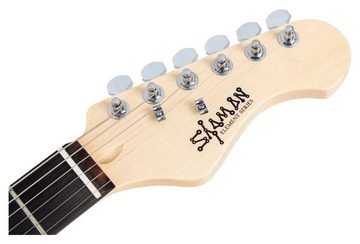 Shaman E-Gitarre STX-100 - ST-Bauweise - geölter Hals aus Ahorn - Macassar-Griffbrett, 3 Single Coil Pickups, Set inkl. Koffer