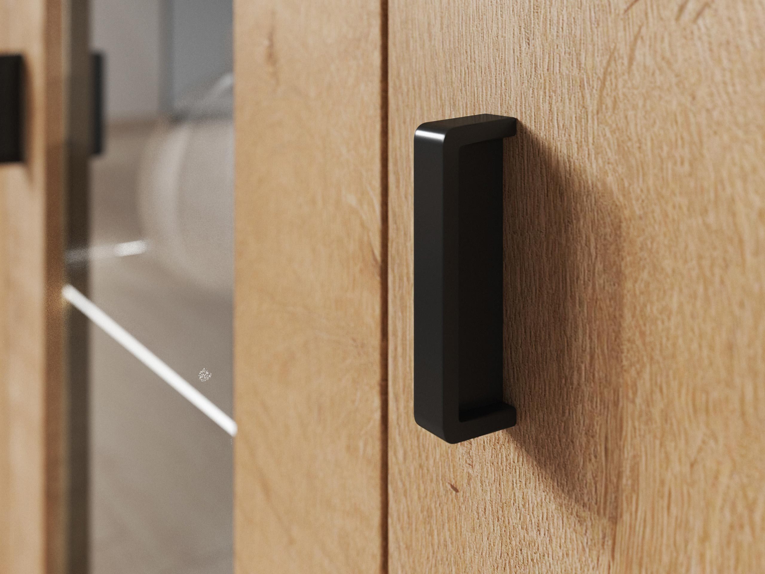 MIRJAN24 Kommode Soho S07 (mit drei Drehtüren), 120x41x80 cm, Beleuchtung als Option