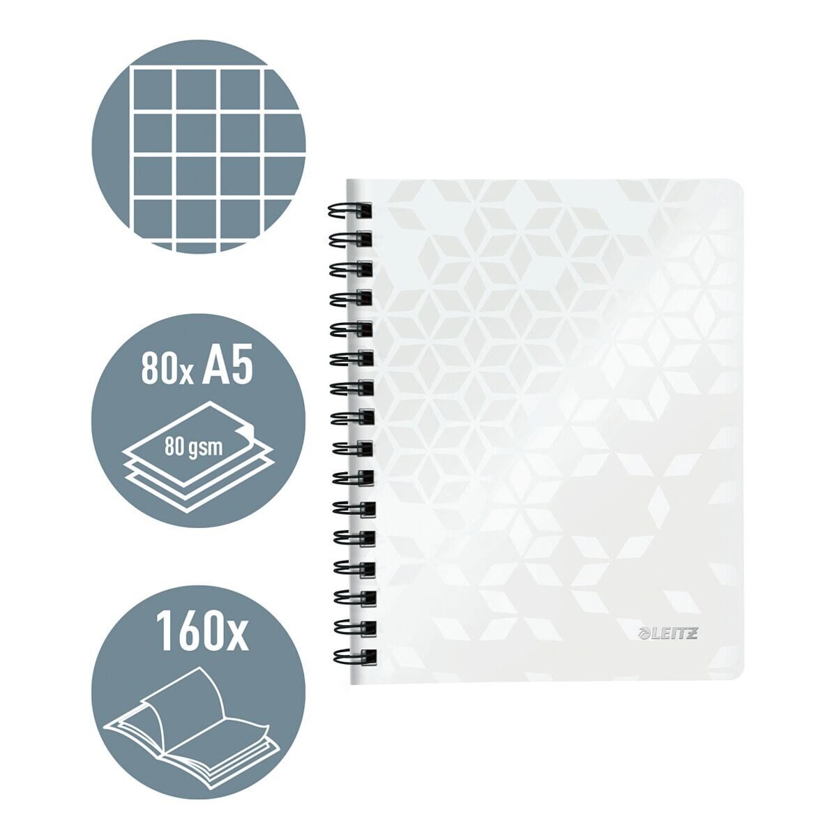 LEITZ Collegeblock WOW 4641, A5, mit PP-Einband