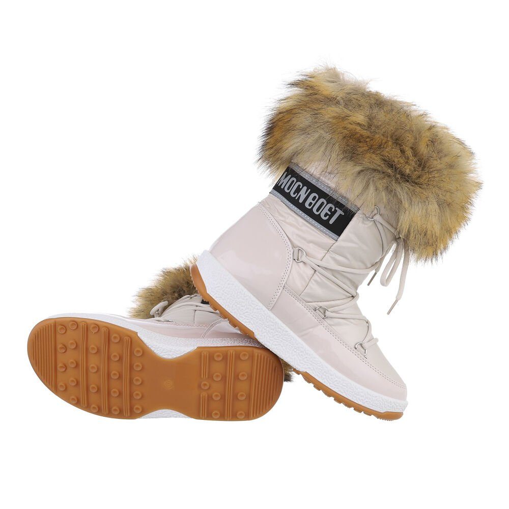 Ital-Design Damen Snowboots Freizeit Snowboots (85135857) Flach Schnürstief günstig online kaufen