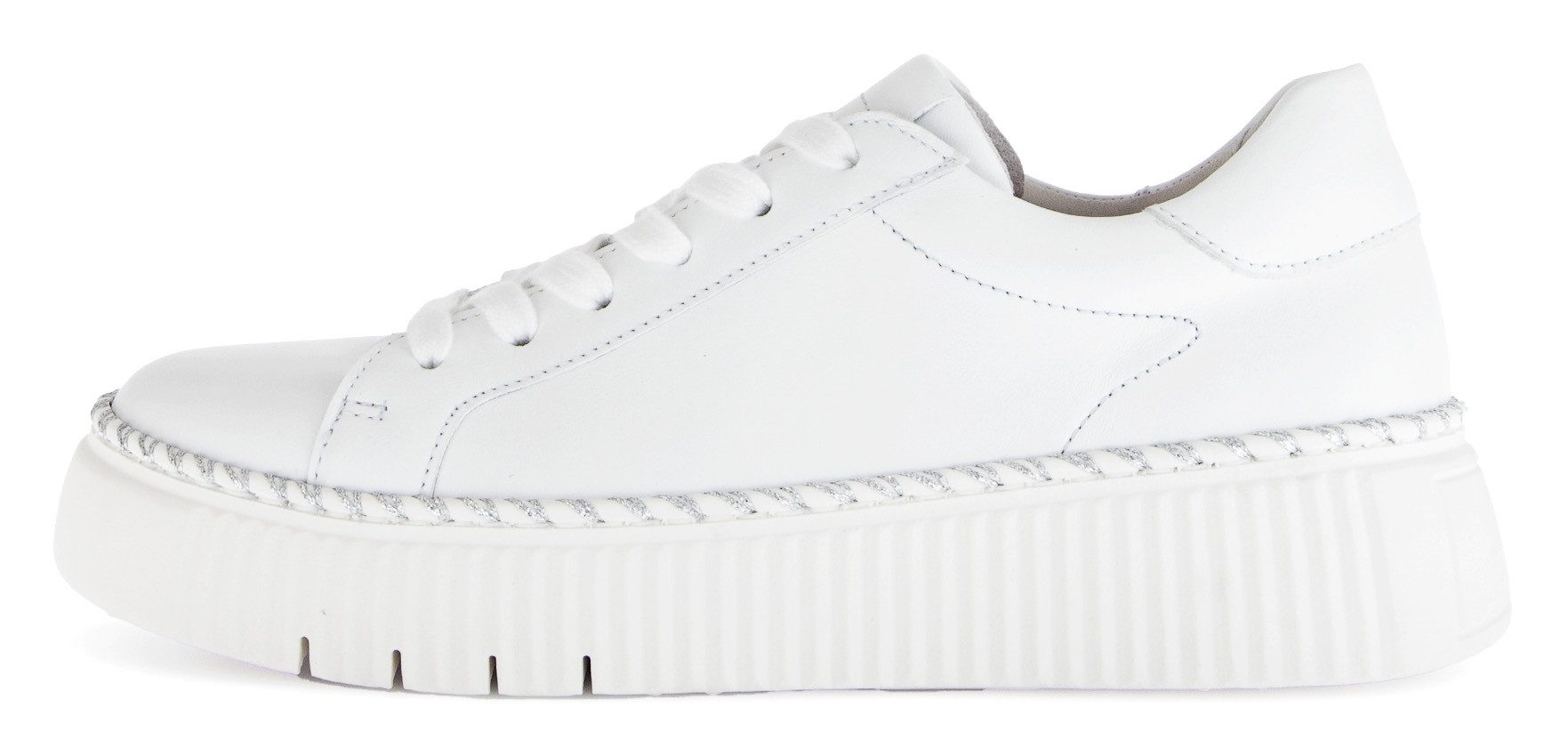 Gabor Plateausneaker, Freizeitschuh, Halbschuh, Schnürschuh mit Kontrast-Rahmennaht