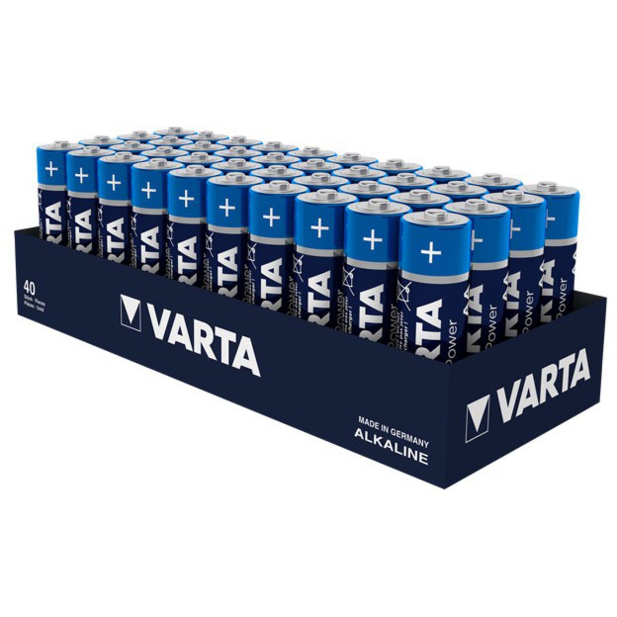 VARTA Longlife Power, Batterie, (40 Stück, AAA) Batterie