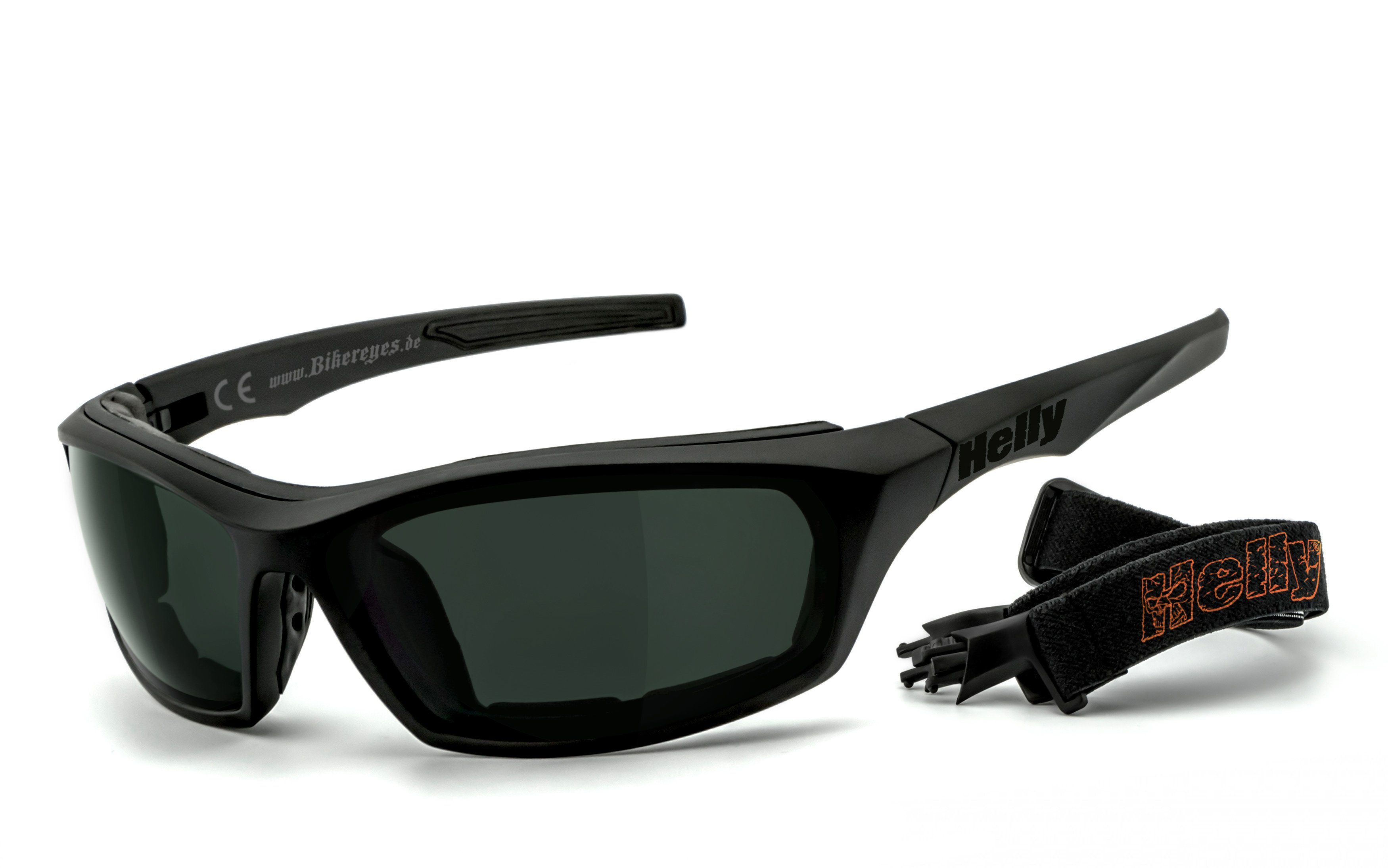 Helly - No.1 Bikereyes Motorradbrille i-stealth - polarisierend, polarisierende Gläser grau / grün