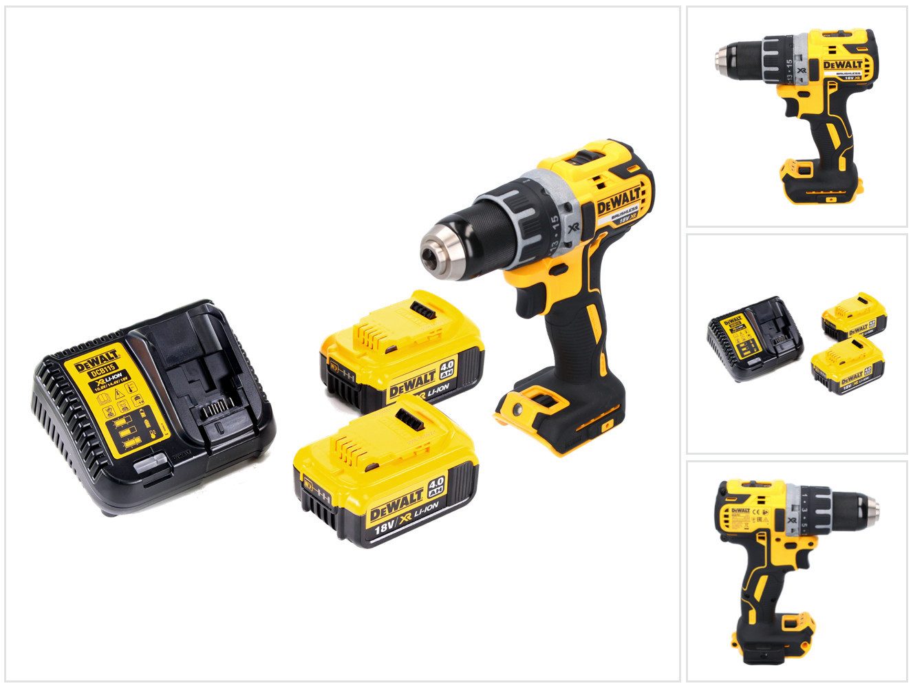 DeWalt Akku-Schrauber DCD 791 M2 Akku Bohrschrauber 18 V 70 Nm Brushless + 2x Akku 4,0 Ah